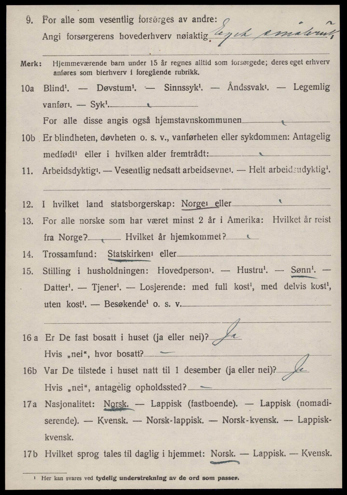 SAT, 1920 census for Oppdal, 1920, p. 8140