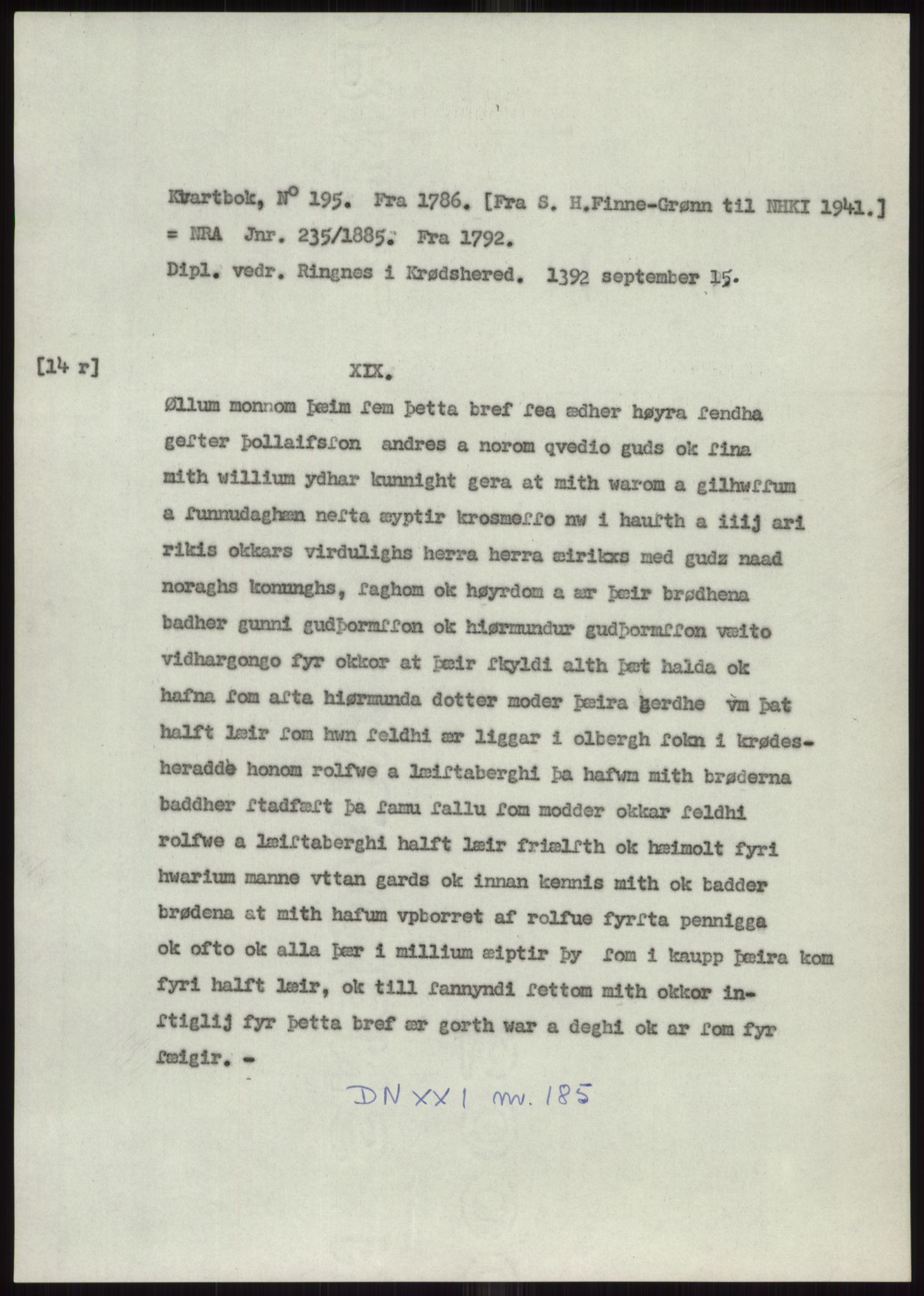 Samlinger til kildeutgivelse, Diplomavskriftsamlingen, AV/RA-EA-4053/H/Ha, p. 847