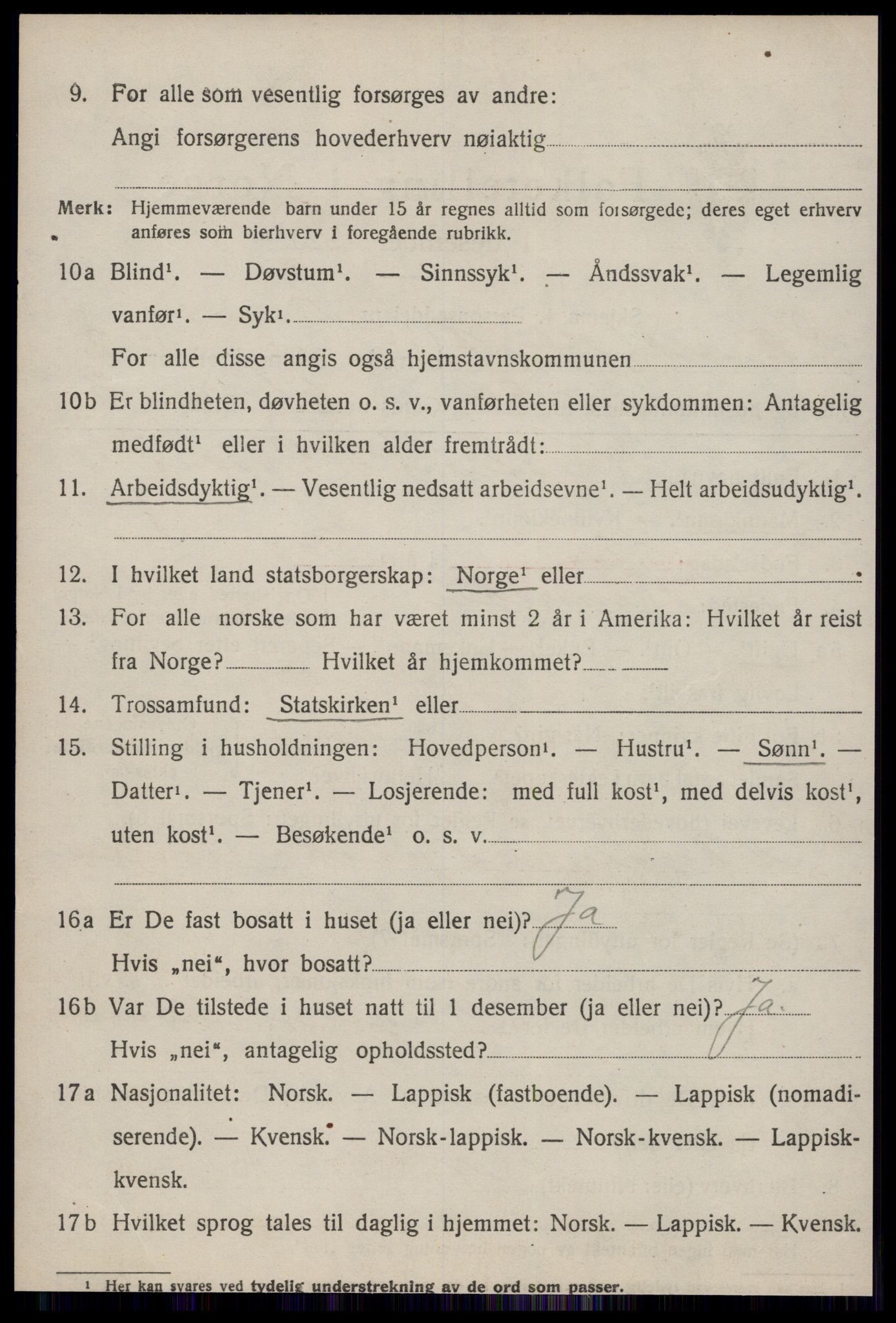 SAT, 1920 census for Soknedal, 1920, p. 1857