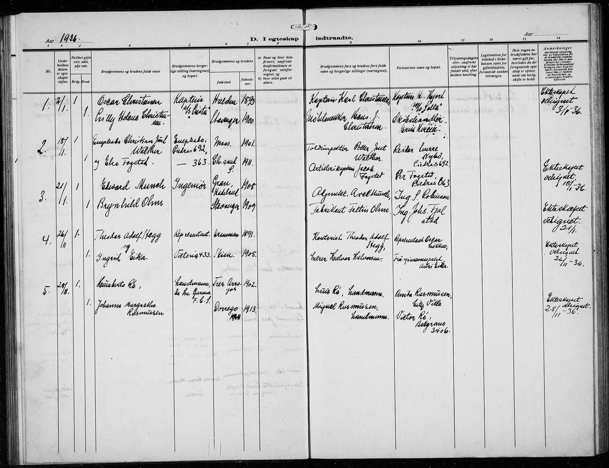 Den norske sjømannsmisjon i utlandet/Syd-Amerika (Buenos Aires m.fl.), SAB/SAB/PA-0118/H/Ha/L0003: Parish register (official) no. A 3, 1920-1938