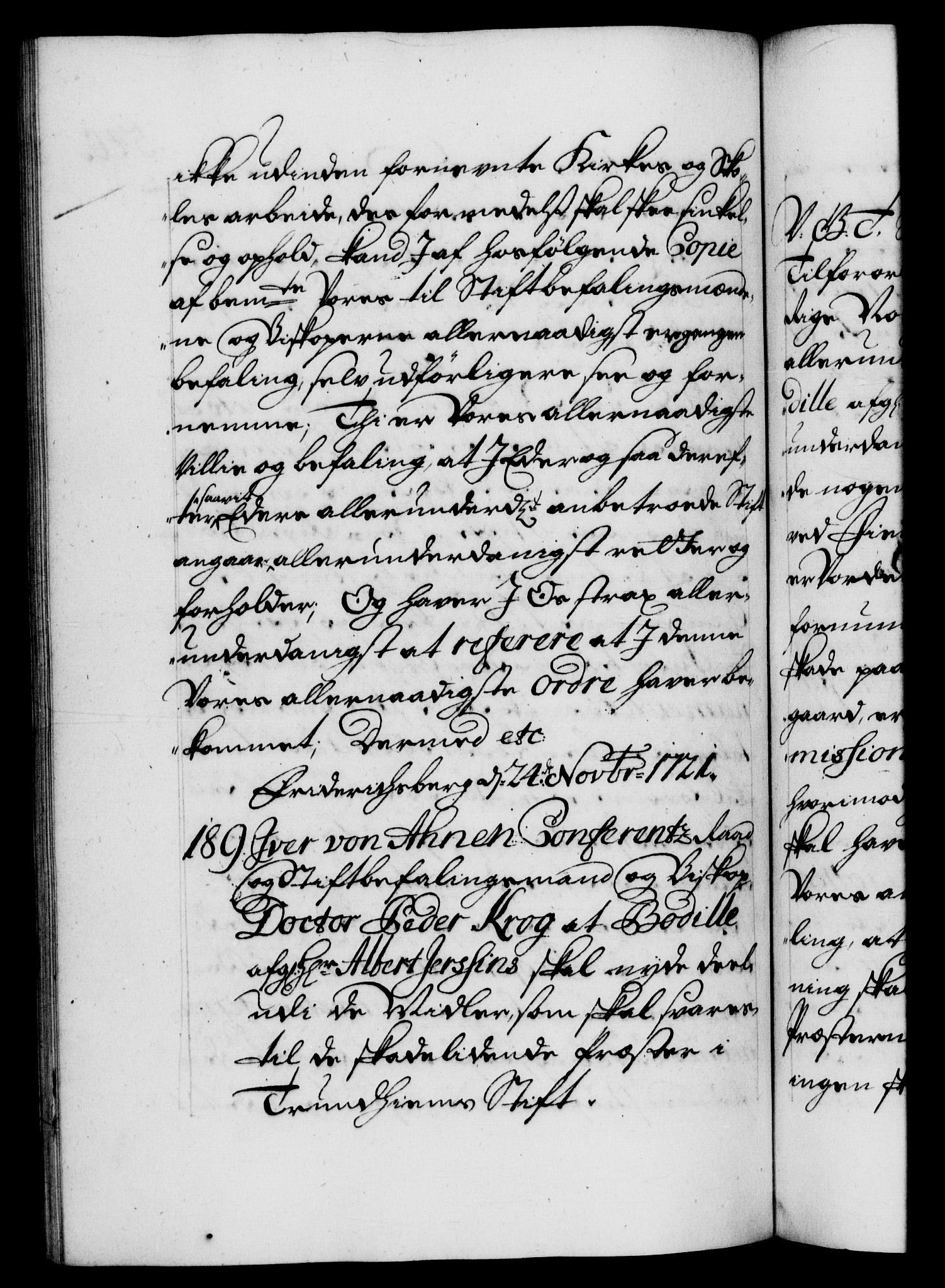 Danske Kanselli 1572-1799, RA/EA-3023/F/Fc/Fca/Fcab/L0021: Norske tegnelser, 1719-1721, p. 540b