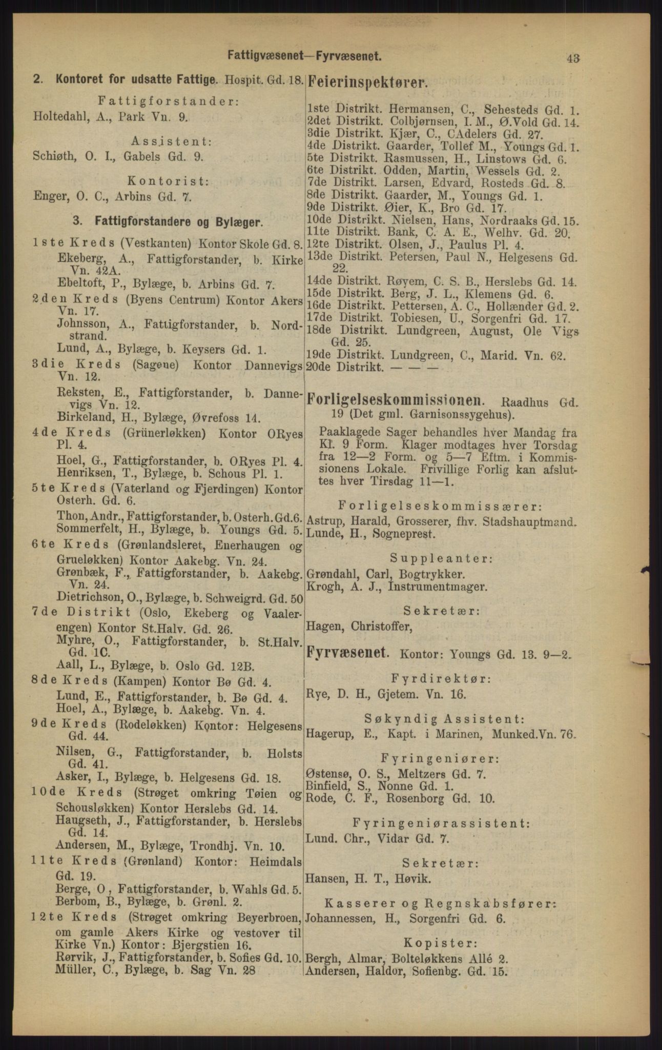 Kristiania/Oslo adressebok, PUBL/-, 1902, p. 43