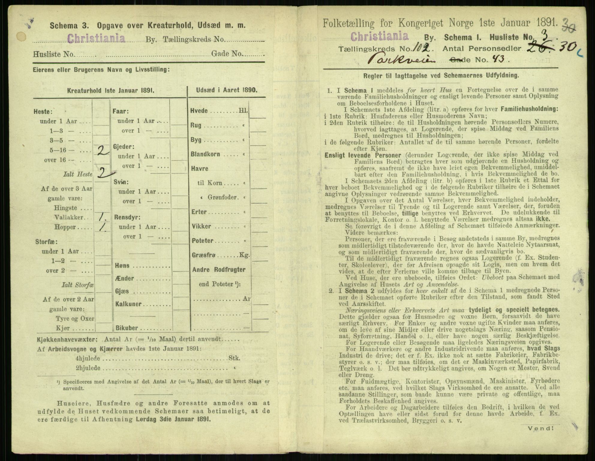 RA, 1891 census for 0301 Kristiania, 1891, p. 50551