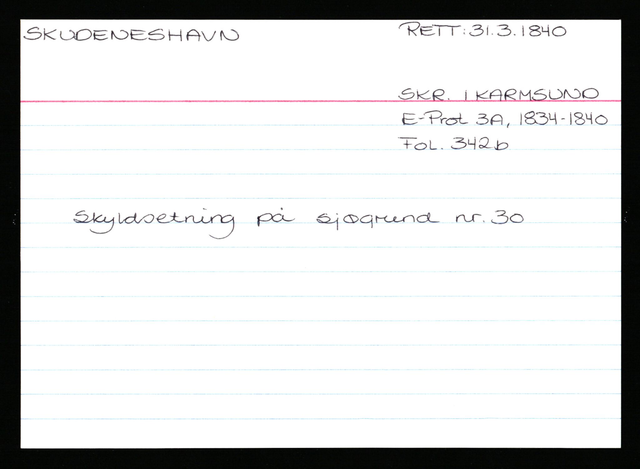 Statsarkivet i Stavanger, AV/SAST-A-101971/03/Y/Ym/L0053: Åstedskort sortert etter gårdsnavn: Skudeneshavn - Solbjør, 1600-1950, p. 40