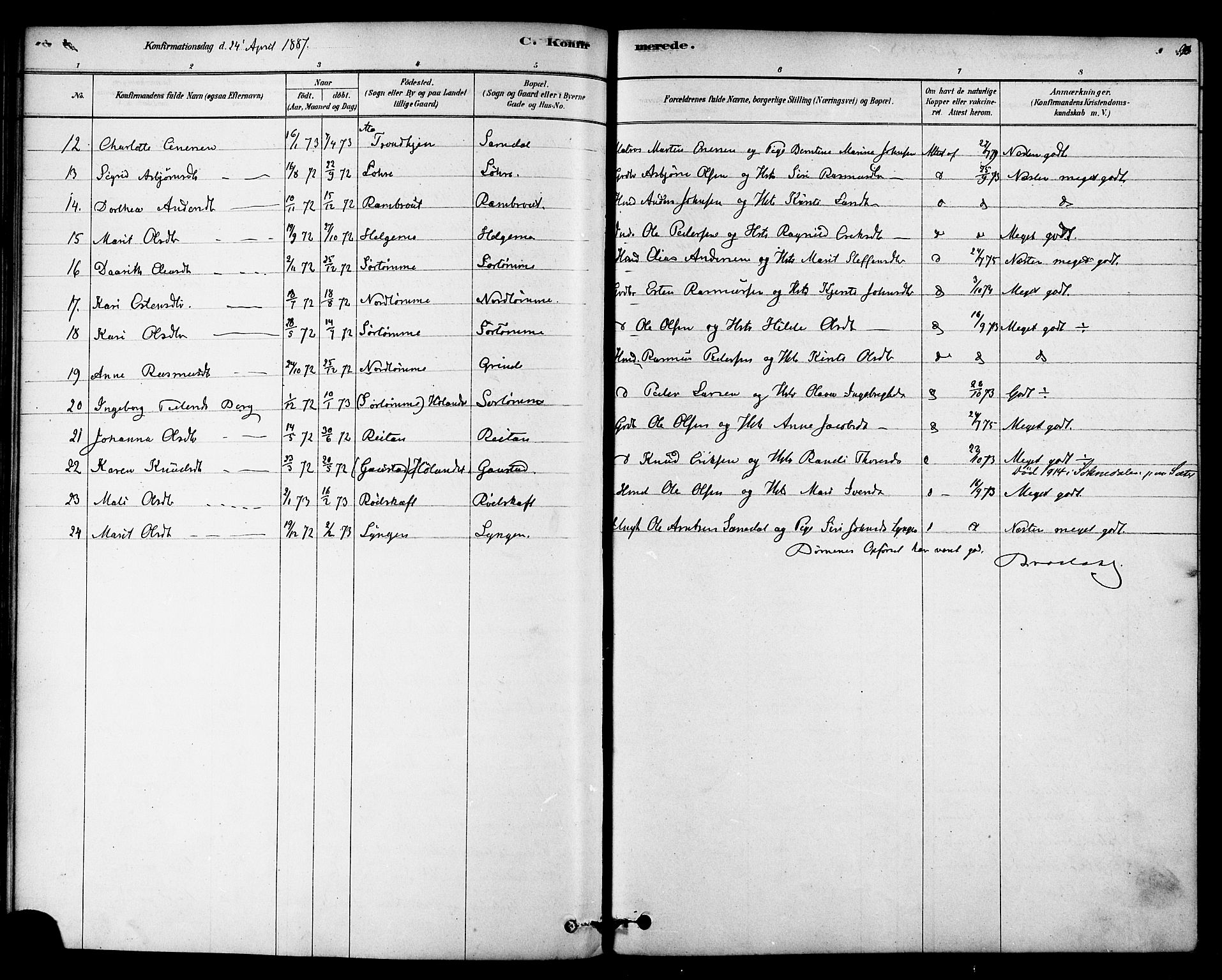 Ministerialprotokoller, klokkerbøker og fødselsregistre - Sør-Trøndelag, SAT/A-1456/692/L1105: Parish register (official) no. 692A05, 1878-1890, p. 90