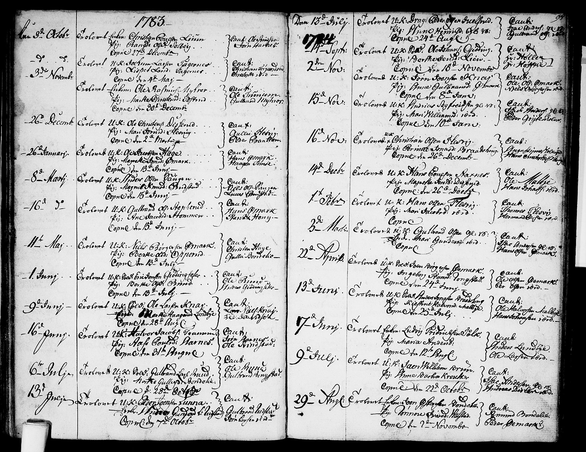 Hurdal prestekontor Kirkebøker, AV/SAO-A-10889/F/Fa/L0001: Parish register (official) no. I 1, 1777-1812, p. 94