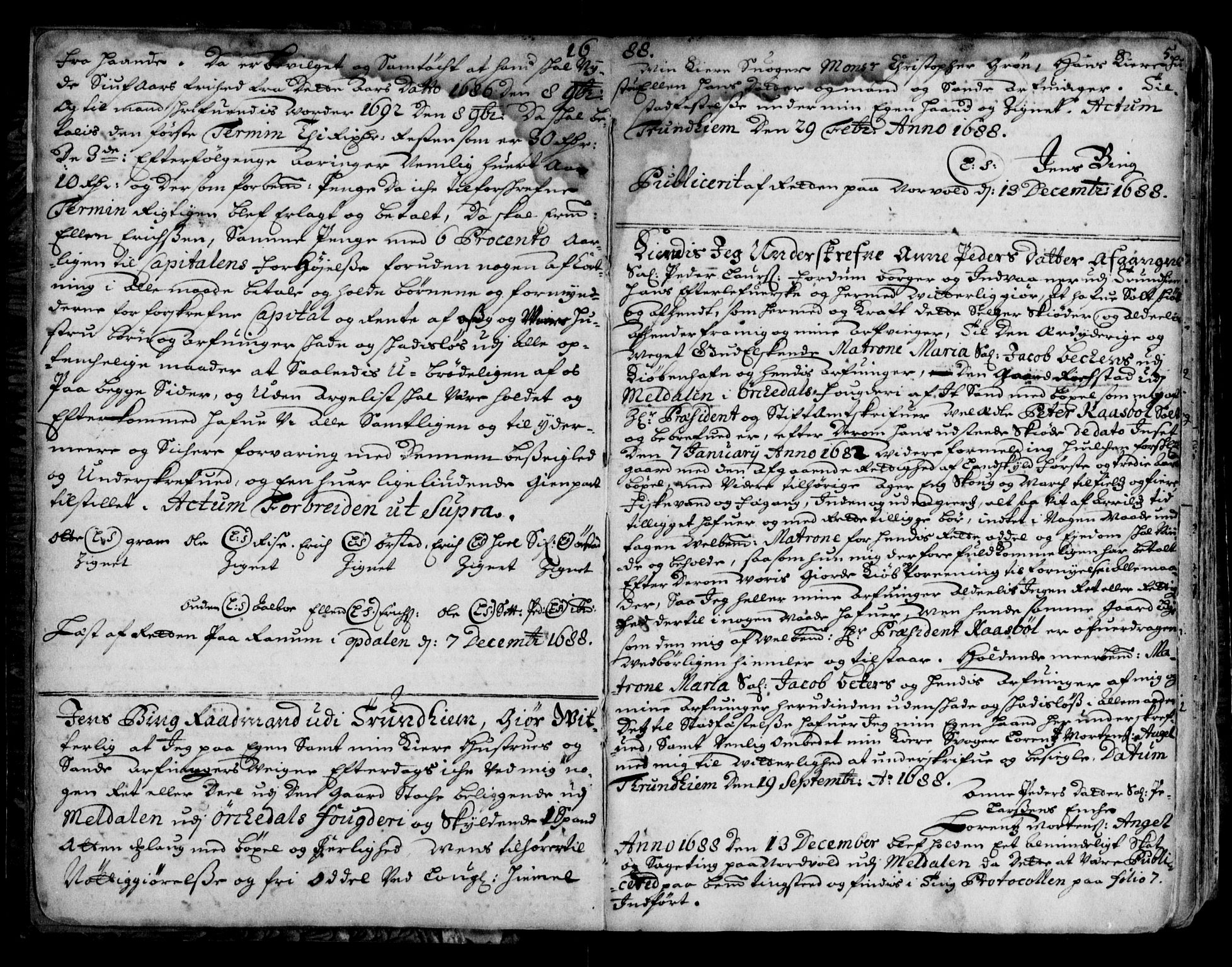 Orkdal sorenskriveri, SAT/A-4169/1/2/2C/L0001: Mortgage book no. A, 1688-1700, p. 5