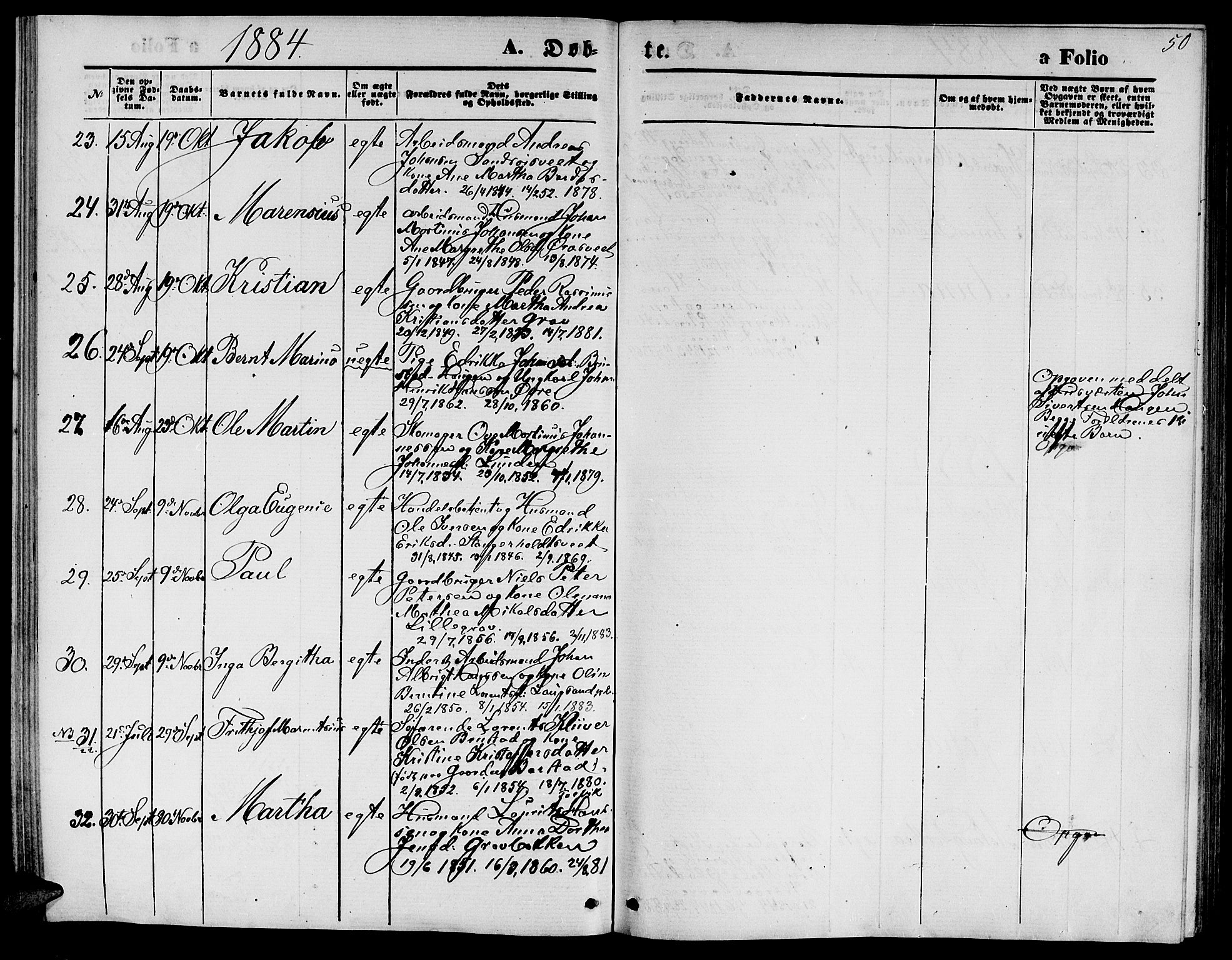 Ministerialprotokoller, klokkerbøker og fødselsregistre - Nord-Trøndelag, AV/SAT-A-1458/722/L0225: Parish register (copy) no. 722C01, 1871-1888, p. 50