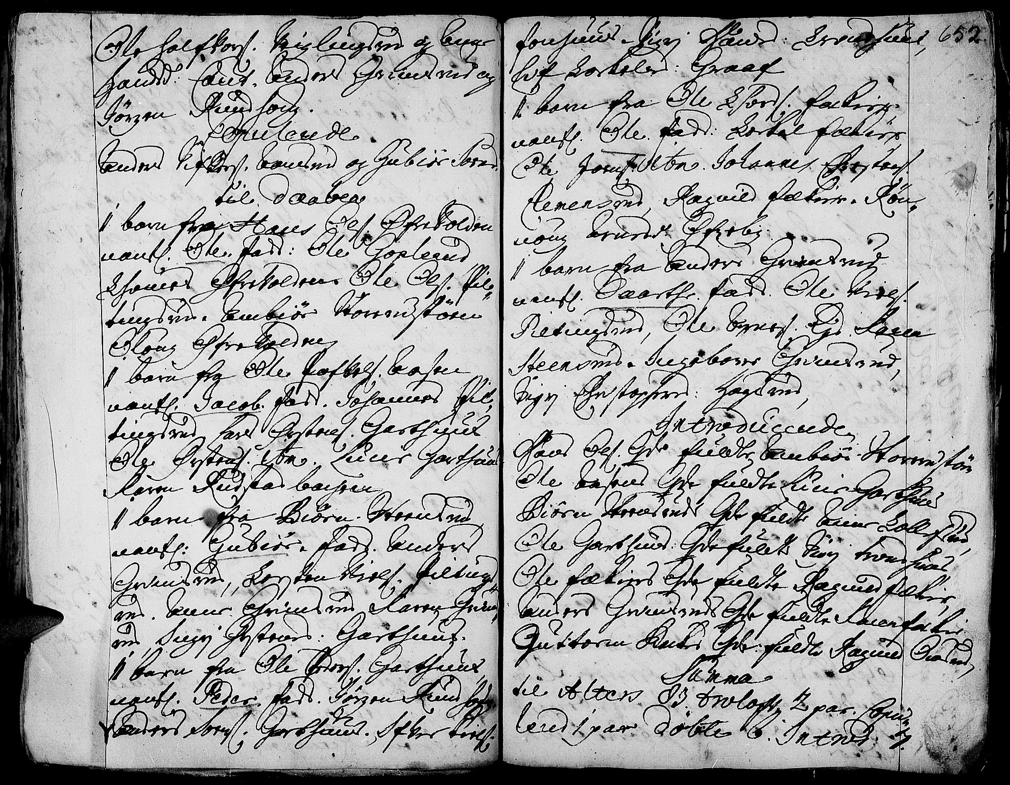 Aurdal prestekontor, SAH/PREST-126/H/Ha/Haa/L0001: Parish register (official) no. 1-3, 1692-1730, p. 652