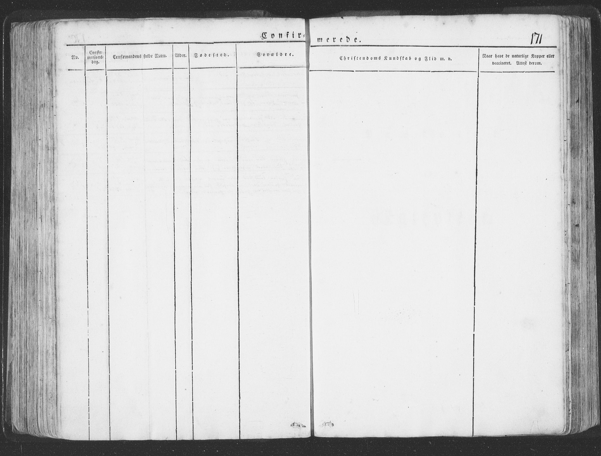 Hosanger sokneprestembete, SAB/A-75801/H/Haa: Parish register (official) no. A 6, 1824-1835, p. 171