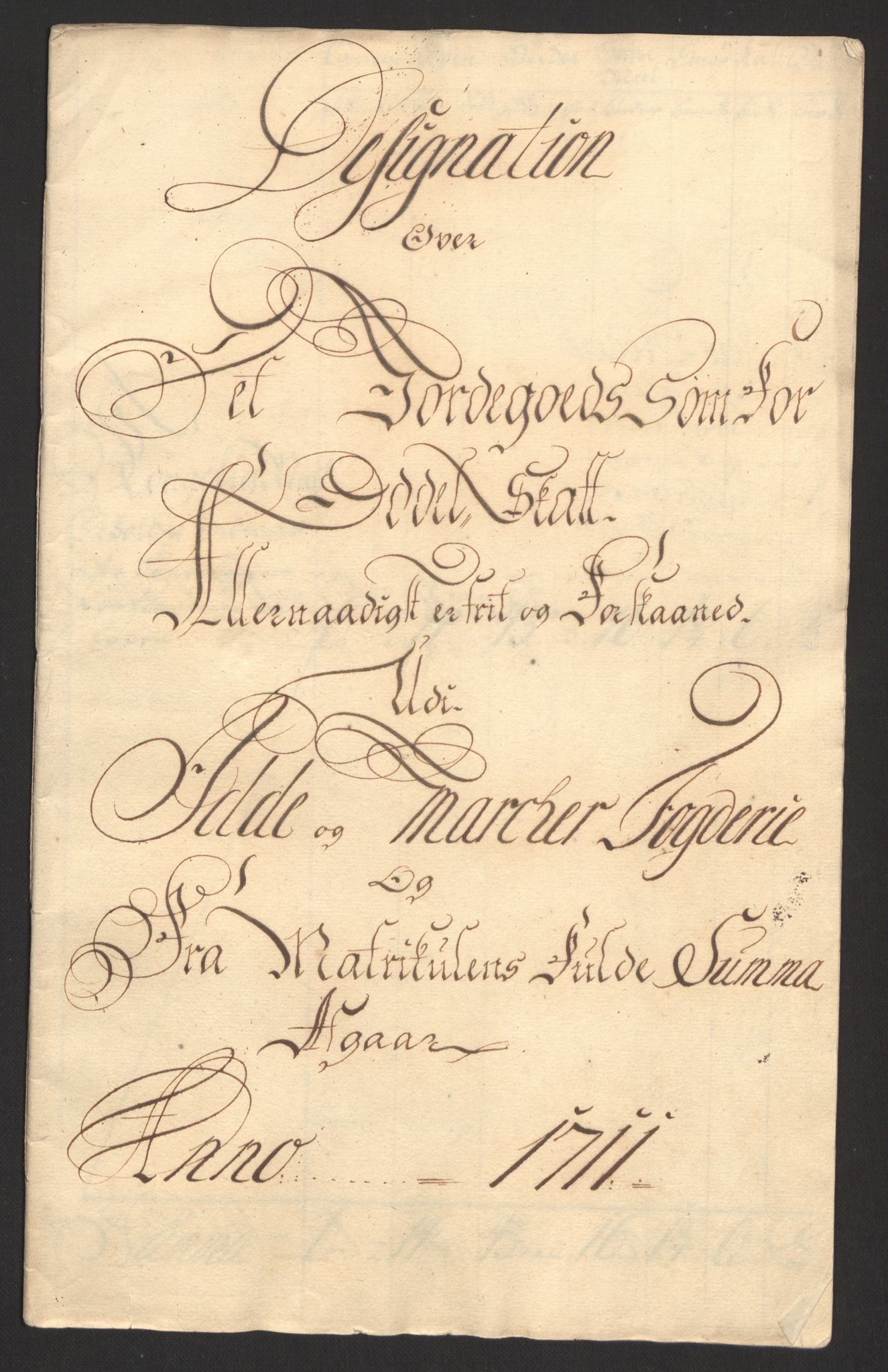 Rentekammeret inntil 1814, Reviderte regnskaper, Fogderegnskap, AV/RA-EA-4092/R01/L0020: Fogderegnskap Idd og Marker, 1711, p. 132