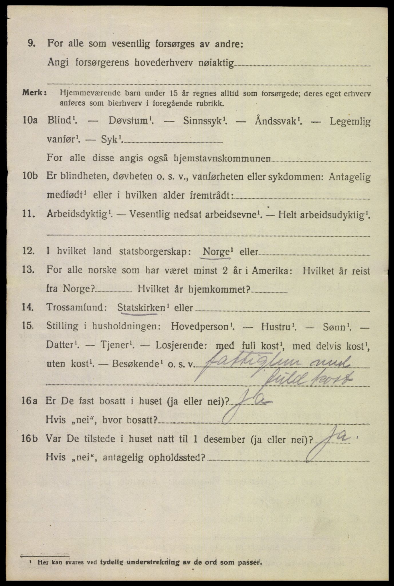 SAK, 1920 census for Kvinesdal, 1920, p. 1938