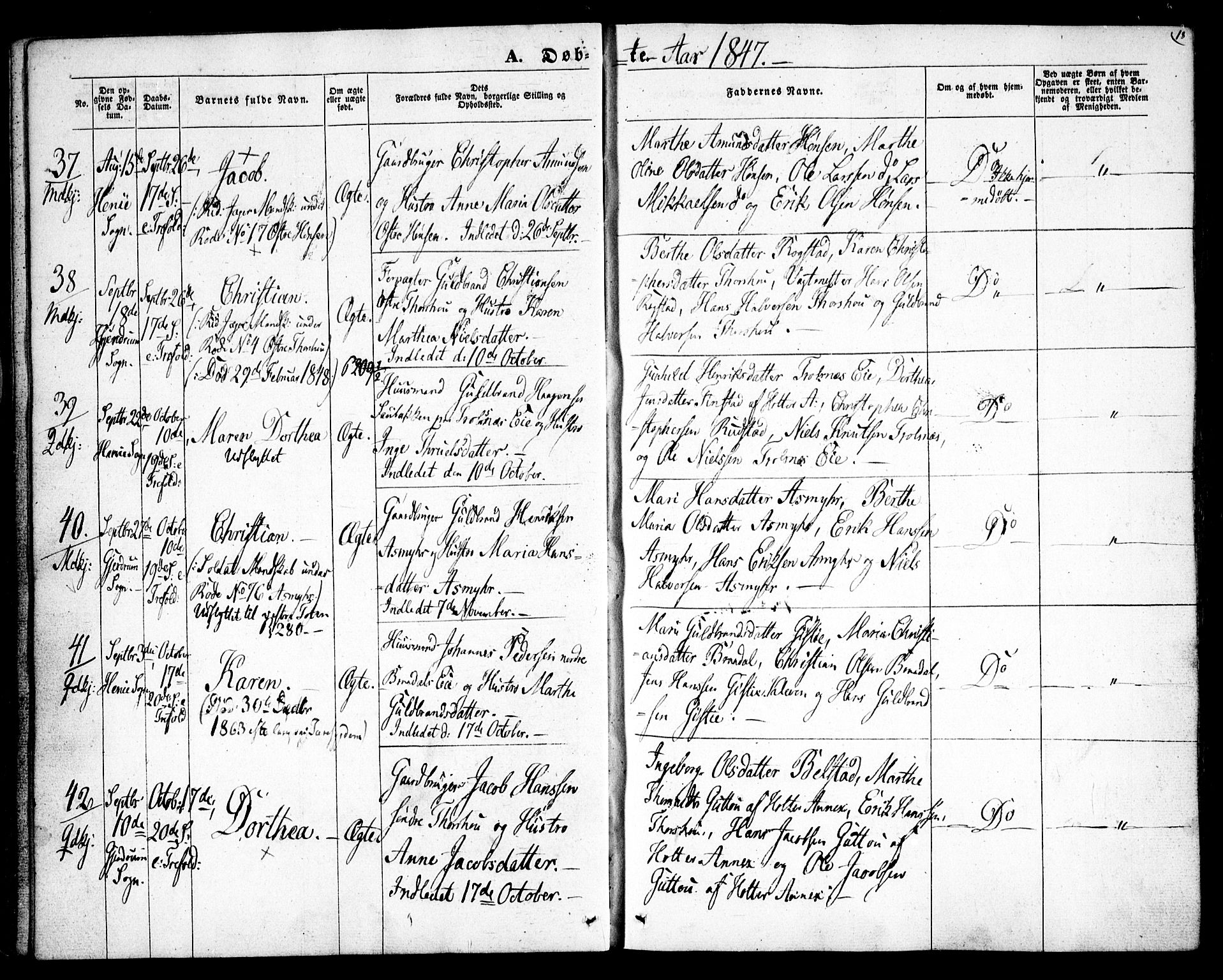 Gjerdrum prestekontor Kirkebøker, AV/SAO-A-10412b/F/Fa/L0006: Parish register (official) no. I 6, 1845-1856, p. 18