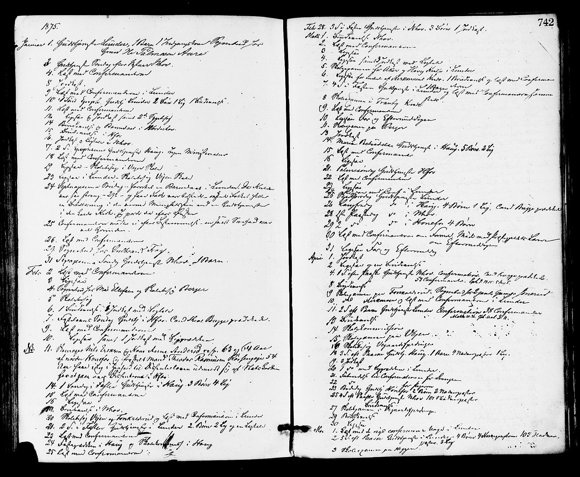 Norderhov kirkebøker, AV/SAKO-A-237/F/Fa/L0015: Parish register (official) no. 15, 1875-1884, p. 742