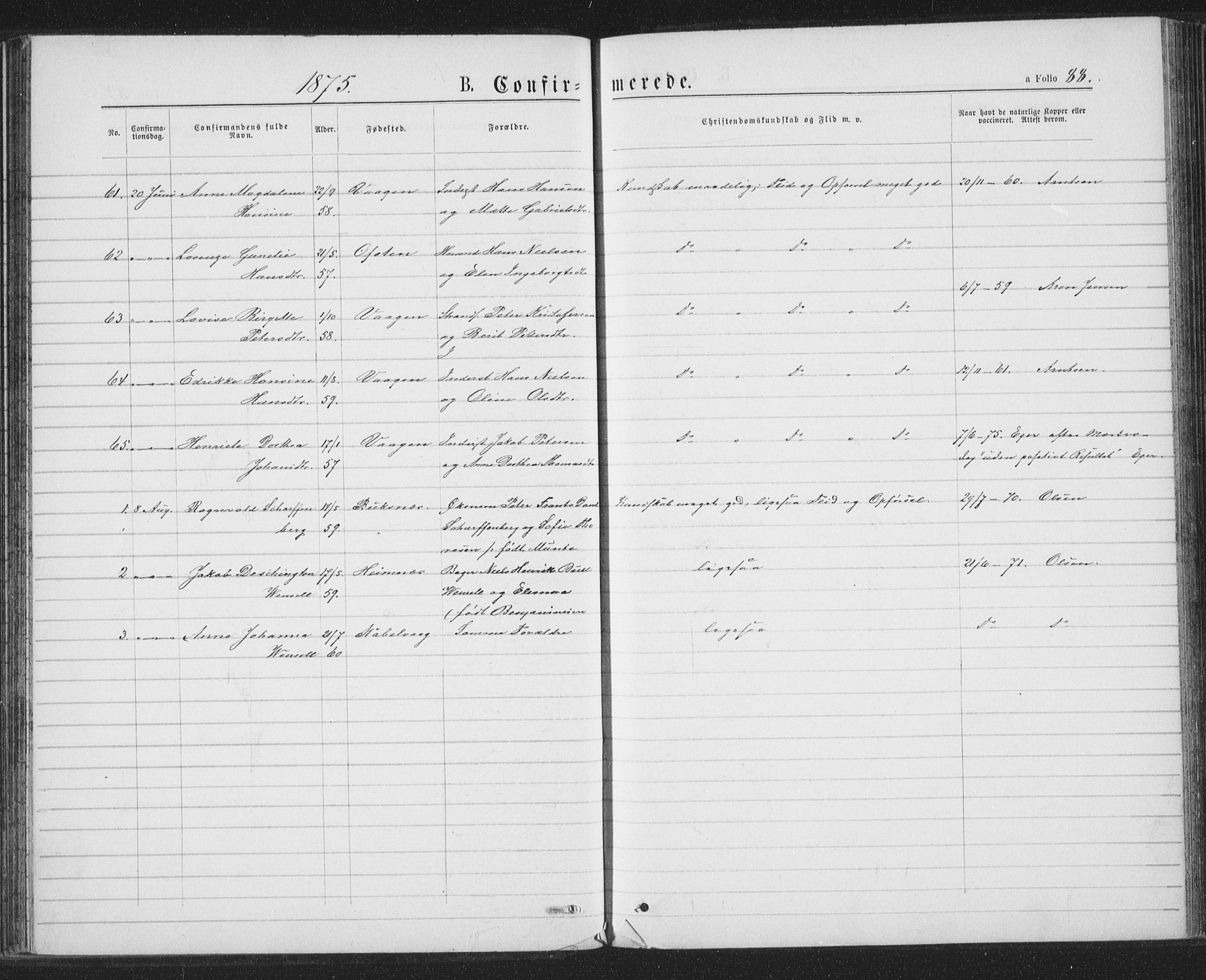 Ministerialprotokoller, klokkerbøker og fødselsregistre - Nordland, AV/SAT-A-1459/874/L1074: Parish register (copy) no. 874C03, 1870-1876, p. 88