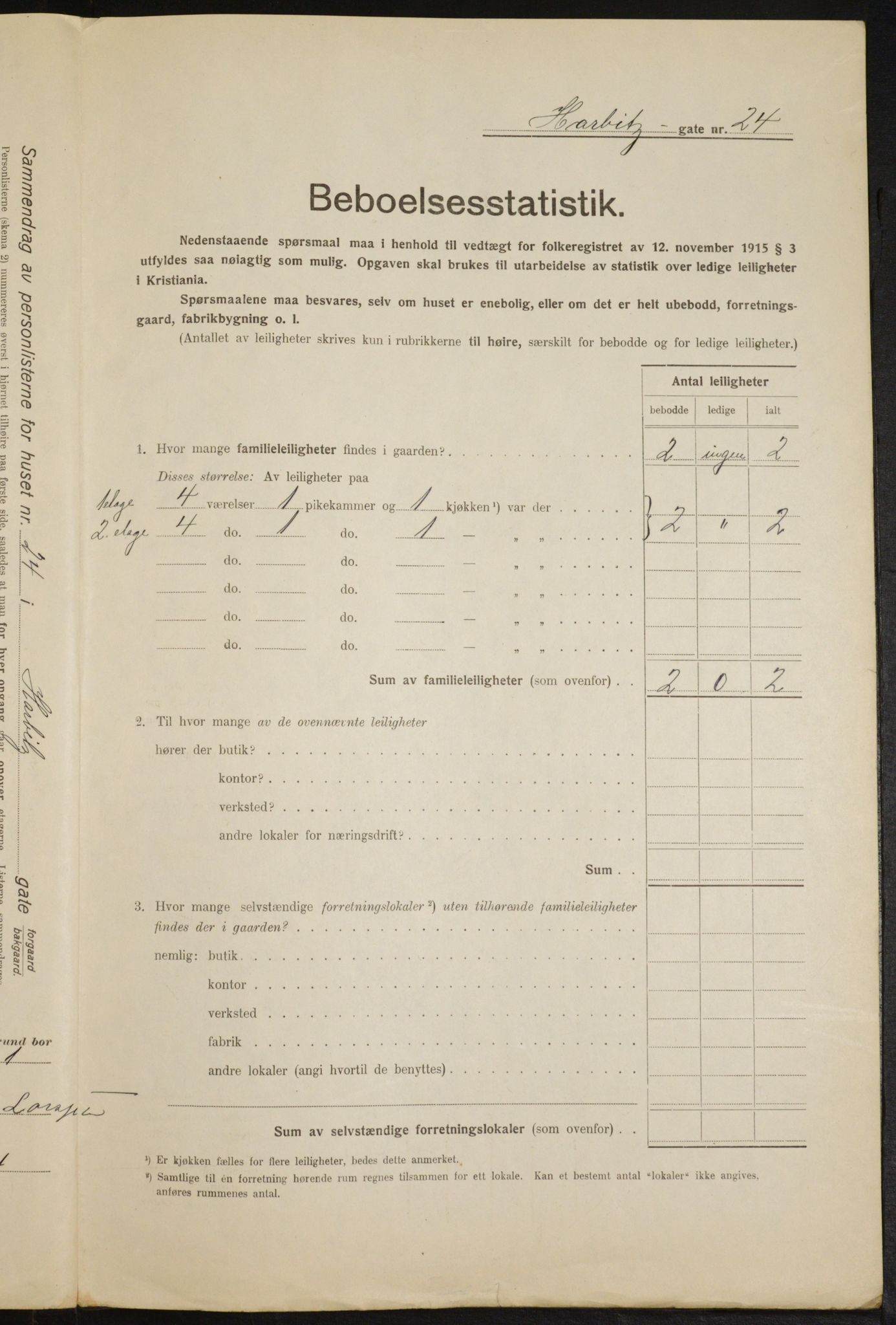 OBA, Municipal Census 1916 for Kristiania, 1916, p. 83477