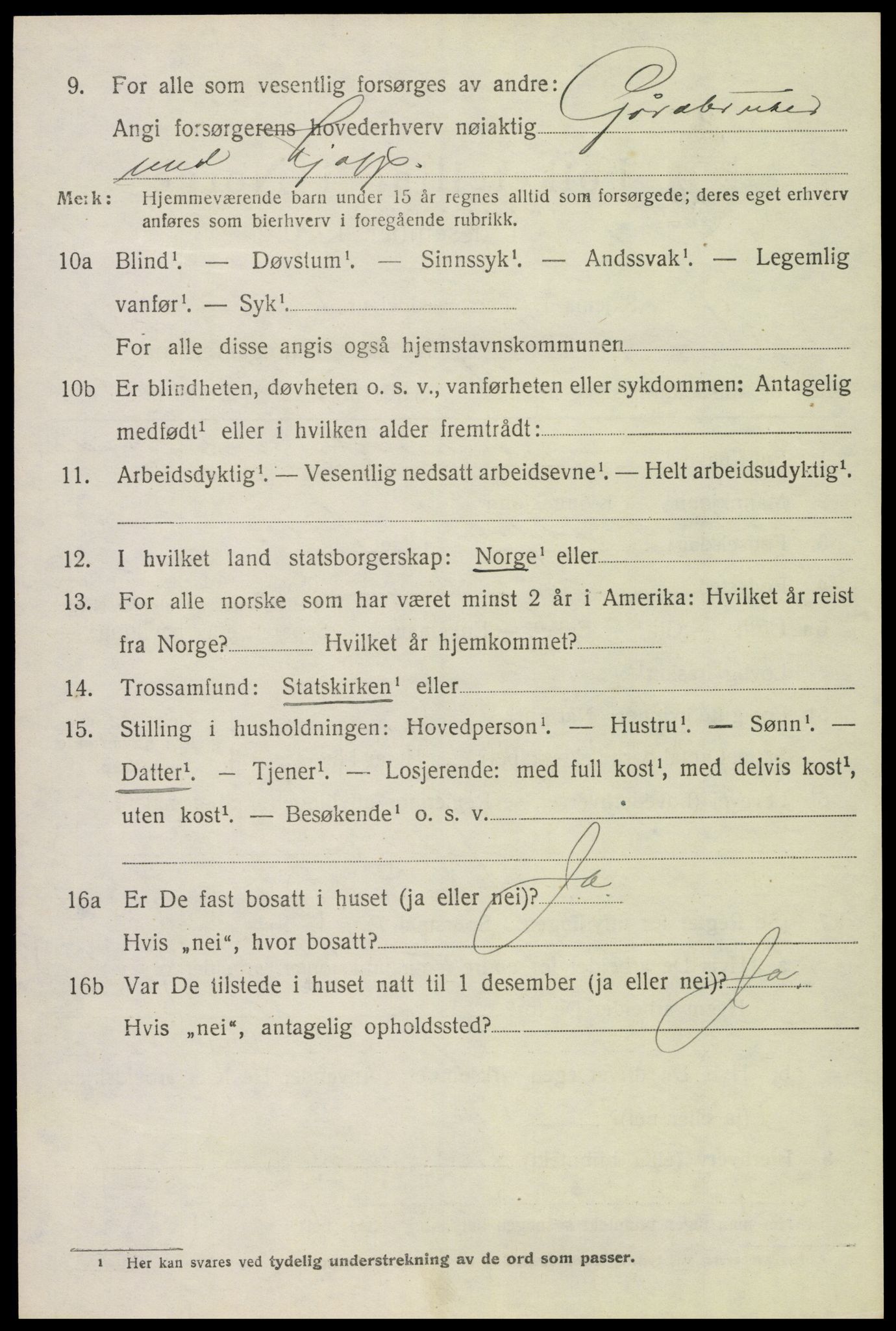 SAH, 1920 census for Vang (Hedmark), 1920, p. 13816