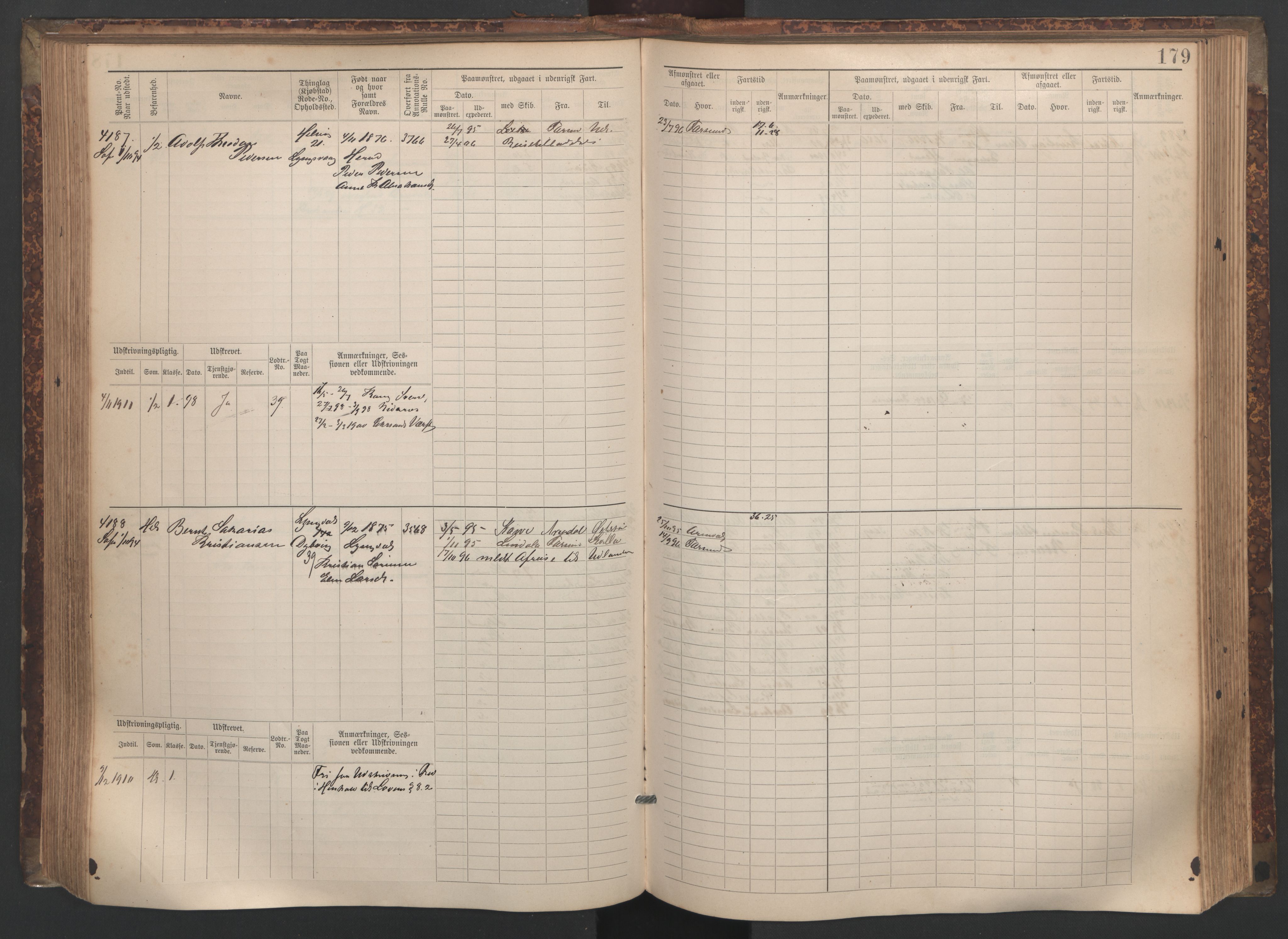 Farsund mønstringskrets, AV/SAK-2031-0017/F/Fb/L0020: Hovedrulle nr 3833-4506, Z-12, 1890-1930, p. 192