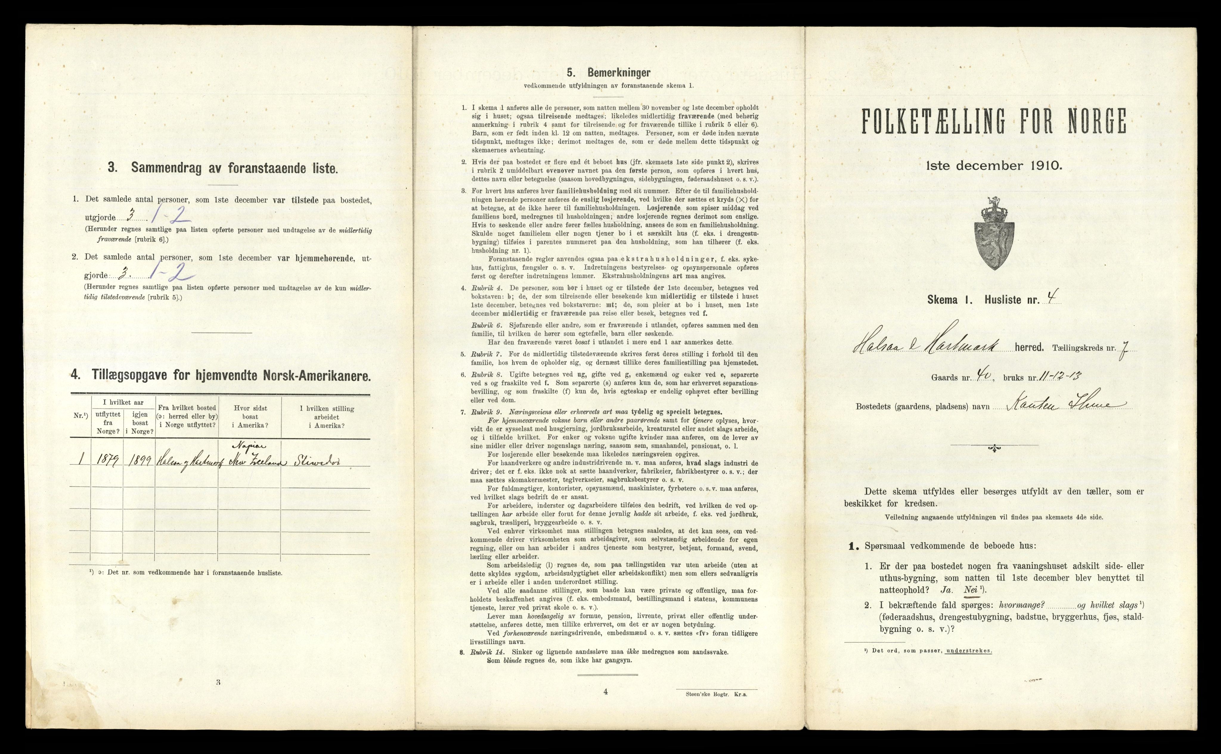 RA, 1910 census for Halse og Harkmark, 1910, p. 740