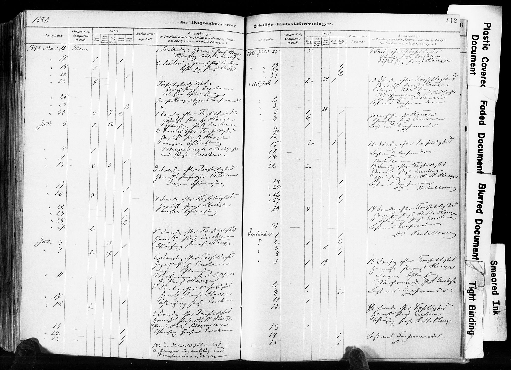 Skien kirkebøker, SAKO/A-302/F/Fa/L0009: Parish register (official) no. 9, 1878-1890, p. 412