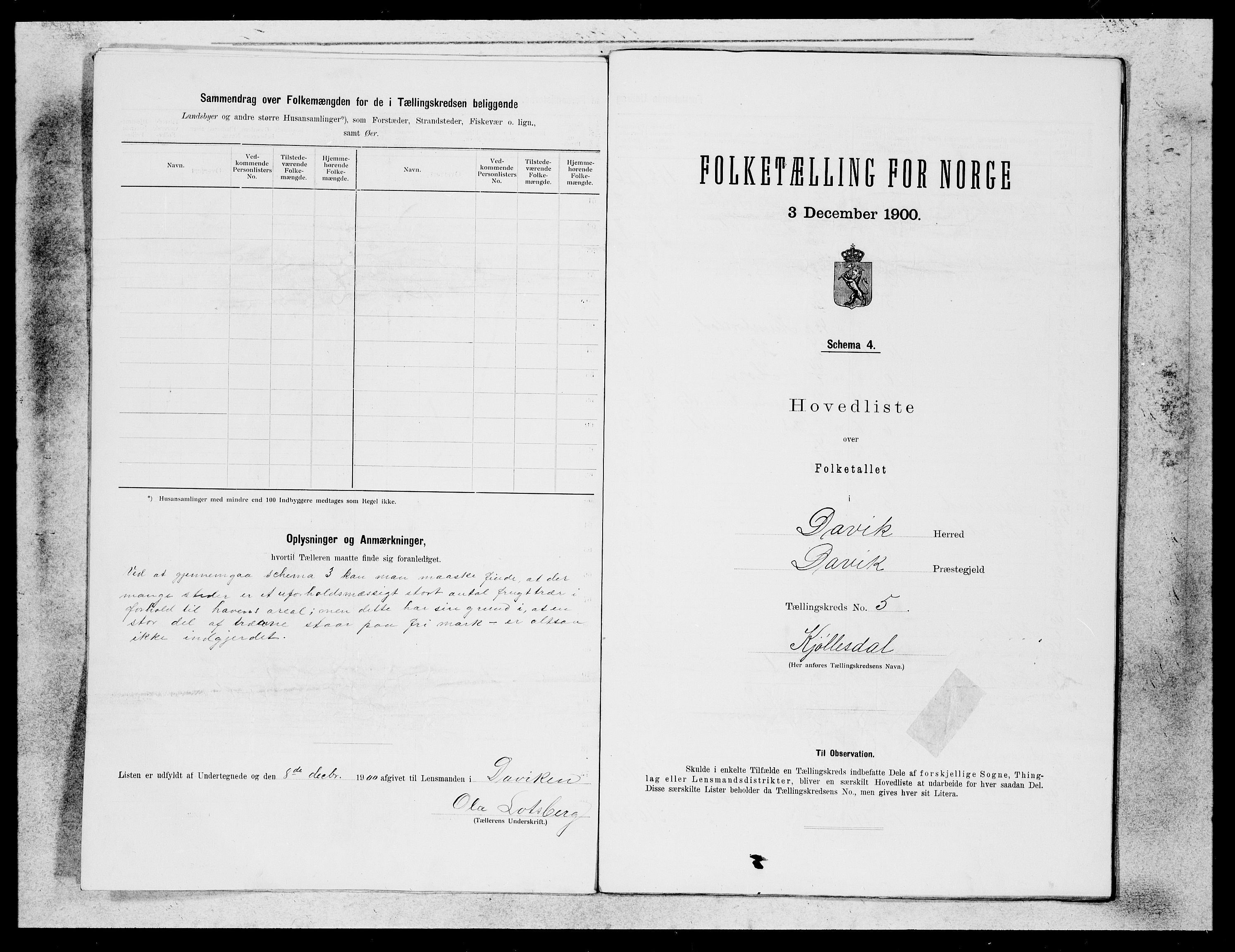 SAB, 1900 census for Davik, 1900, p. 9