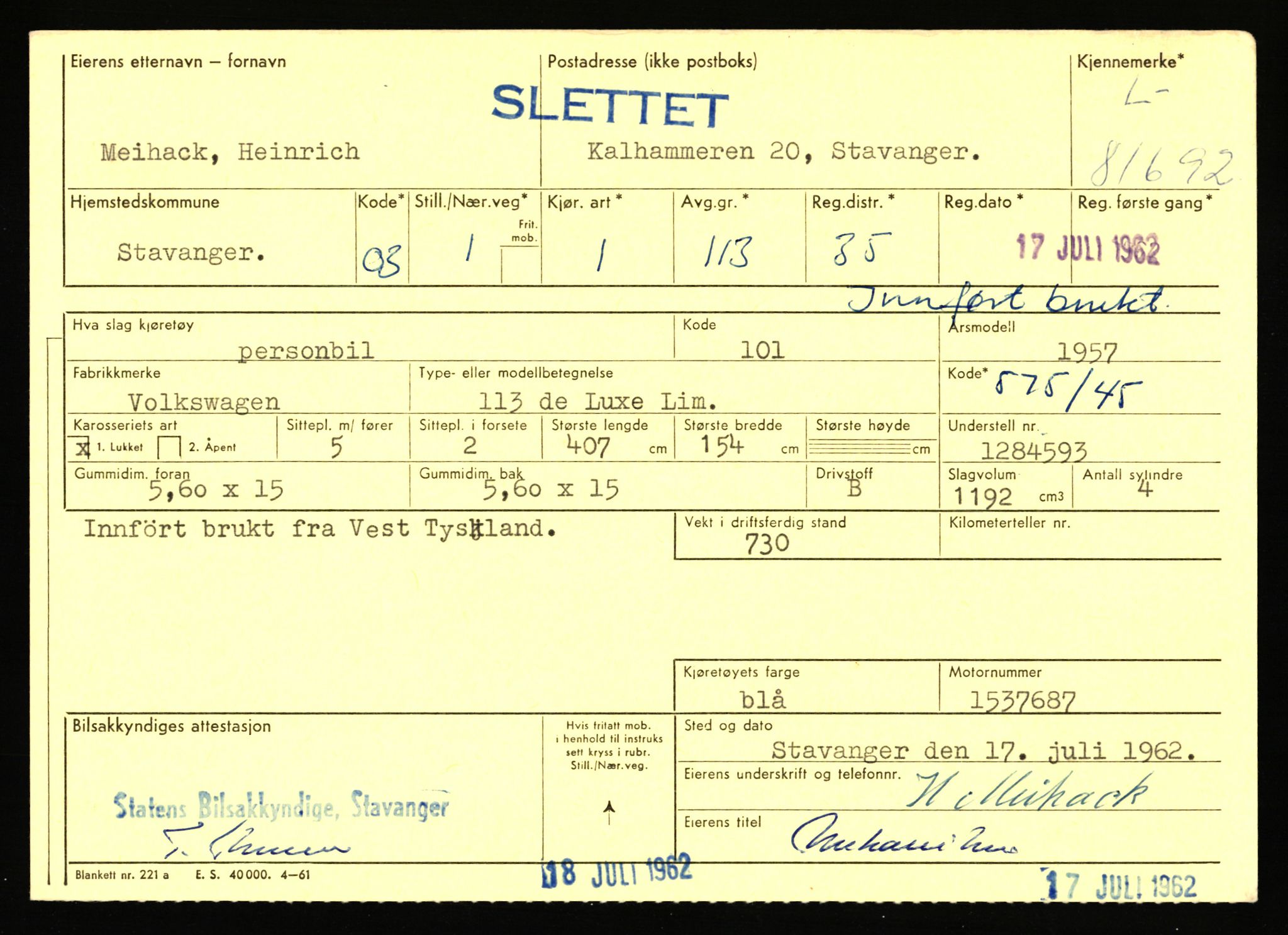 Stavanger trafikkstasjon, AV/SAST-A-101942/0/F/L0071: L-80500 - L-82199, 1930-1971, p. 2023