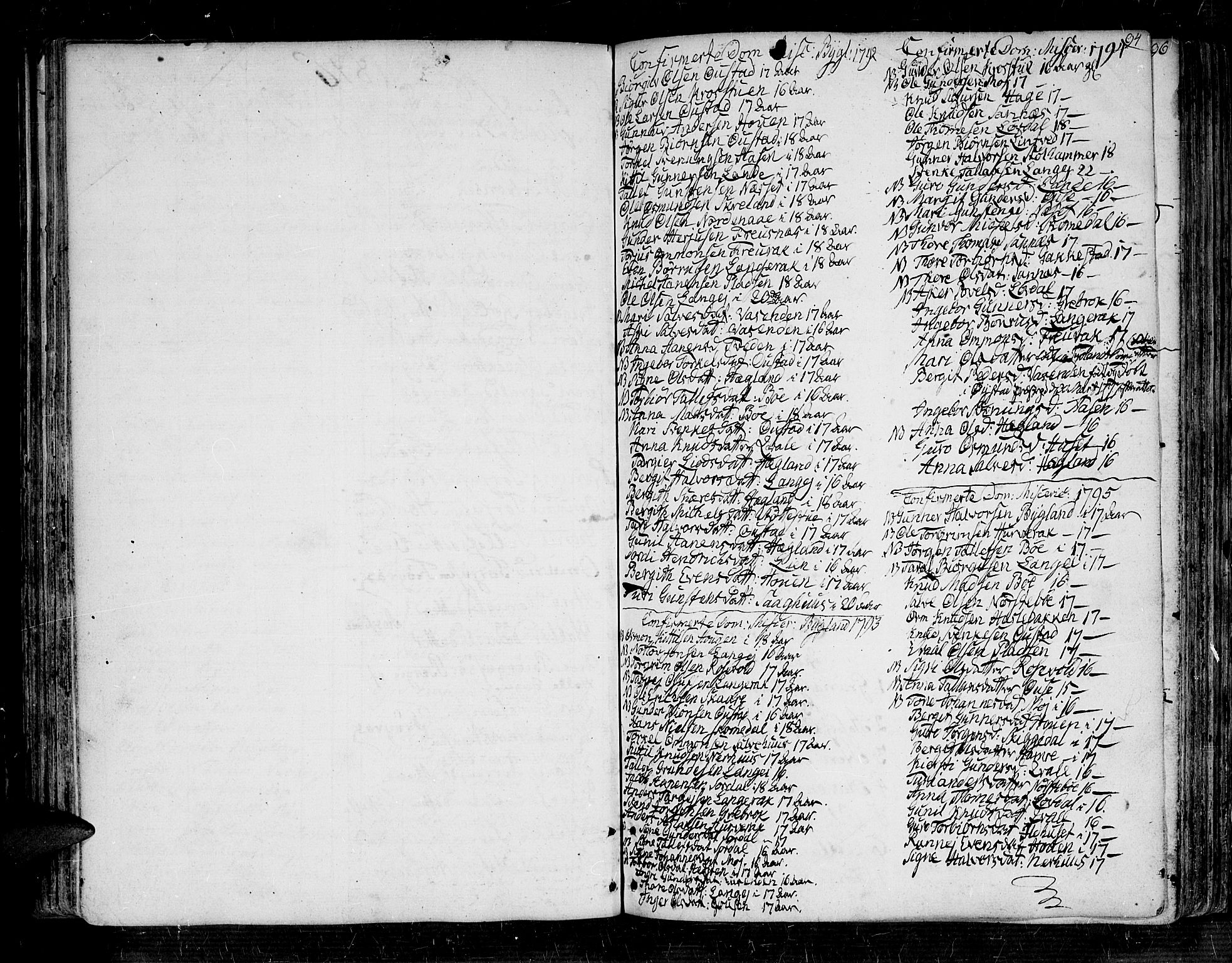 Bygland sokneprestkontor, SAK/1111-0006/F/Fa/Fab/L0002: Parish register (official) no. A 2, 1766-1816, p. 94