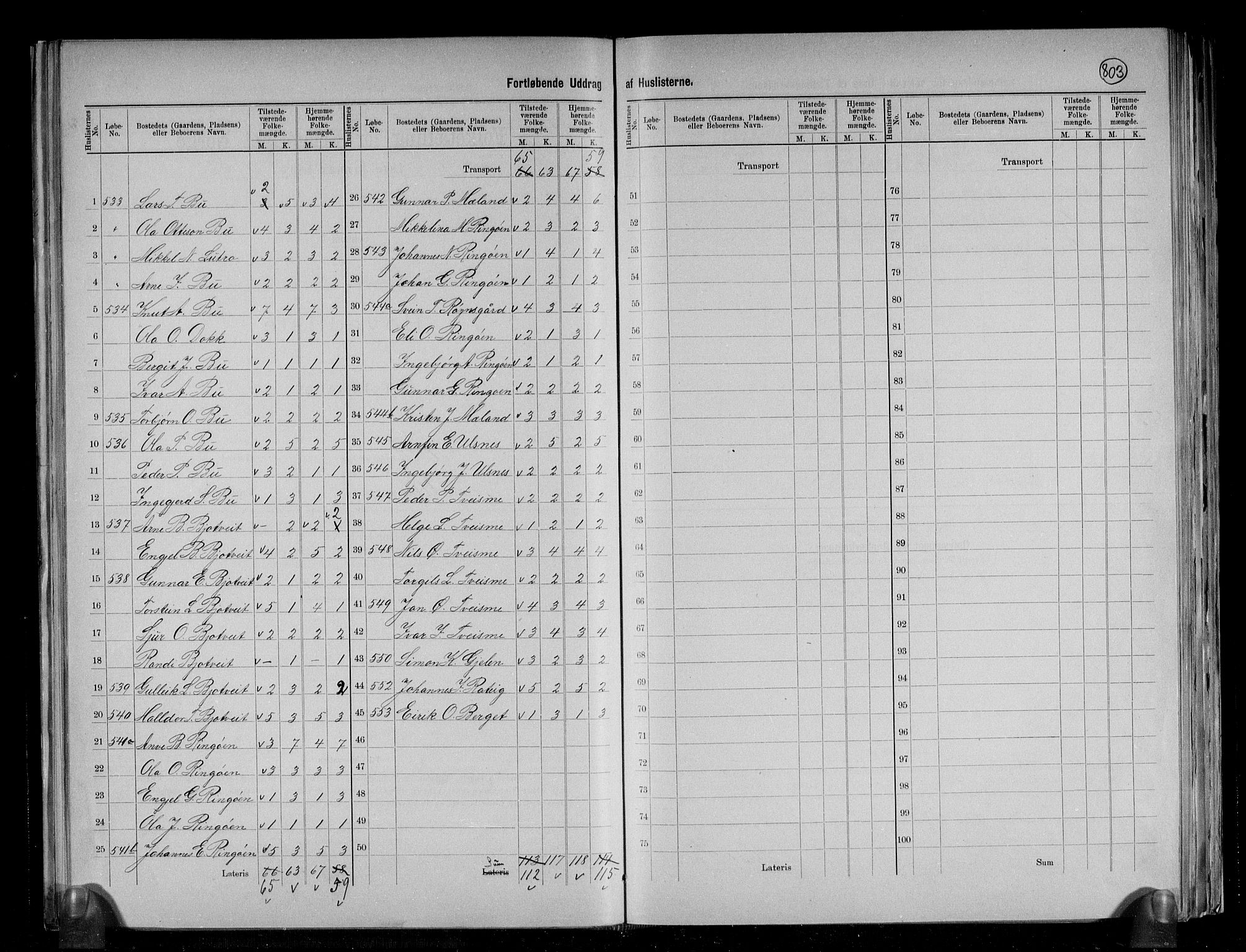 RA, 1891 census for 1230 Ullensvang, 1891, p. 40