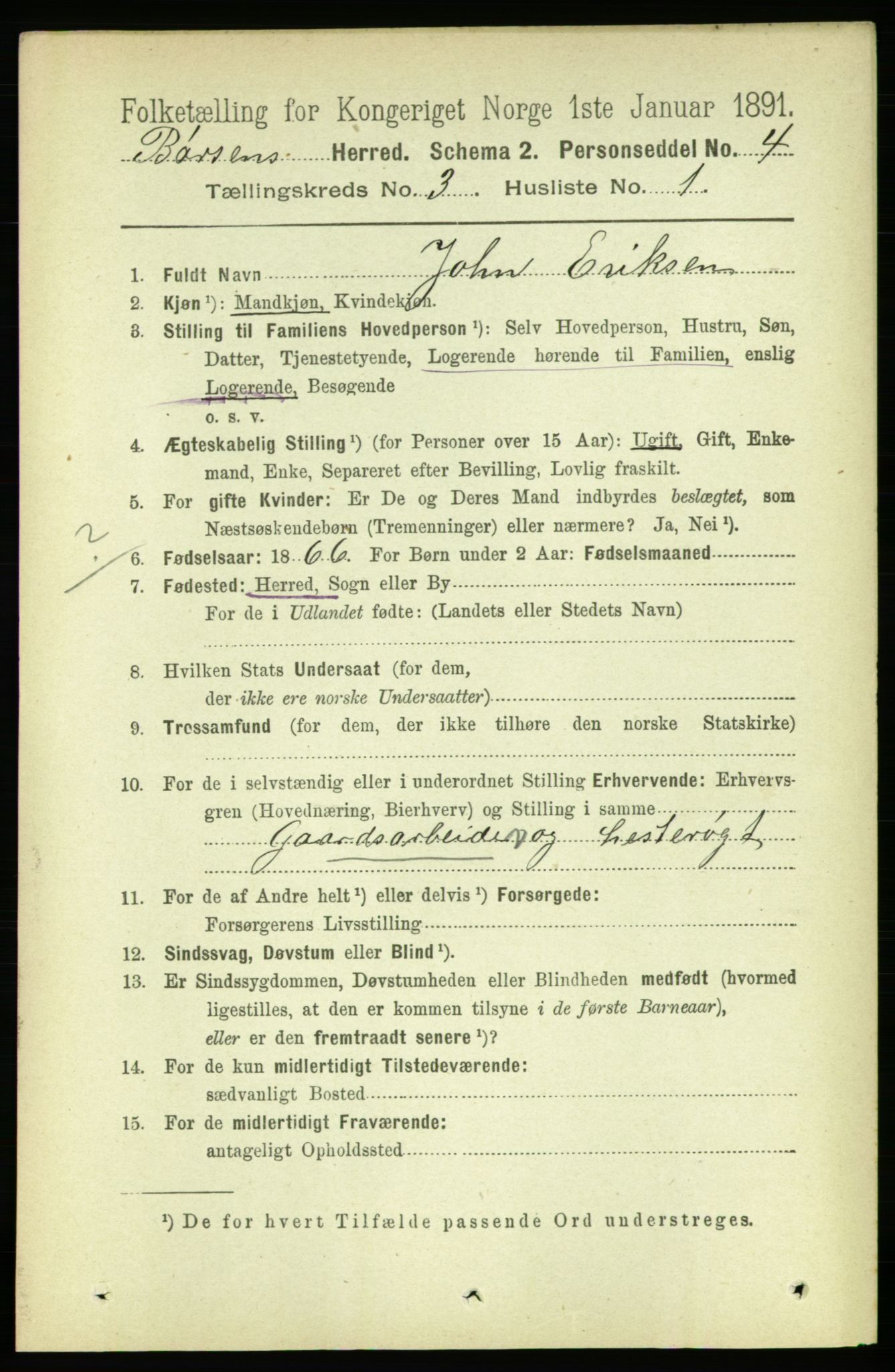 RA, 1891 census for 1658 Børsa, 1891, p. 884