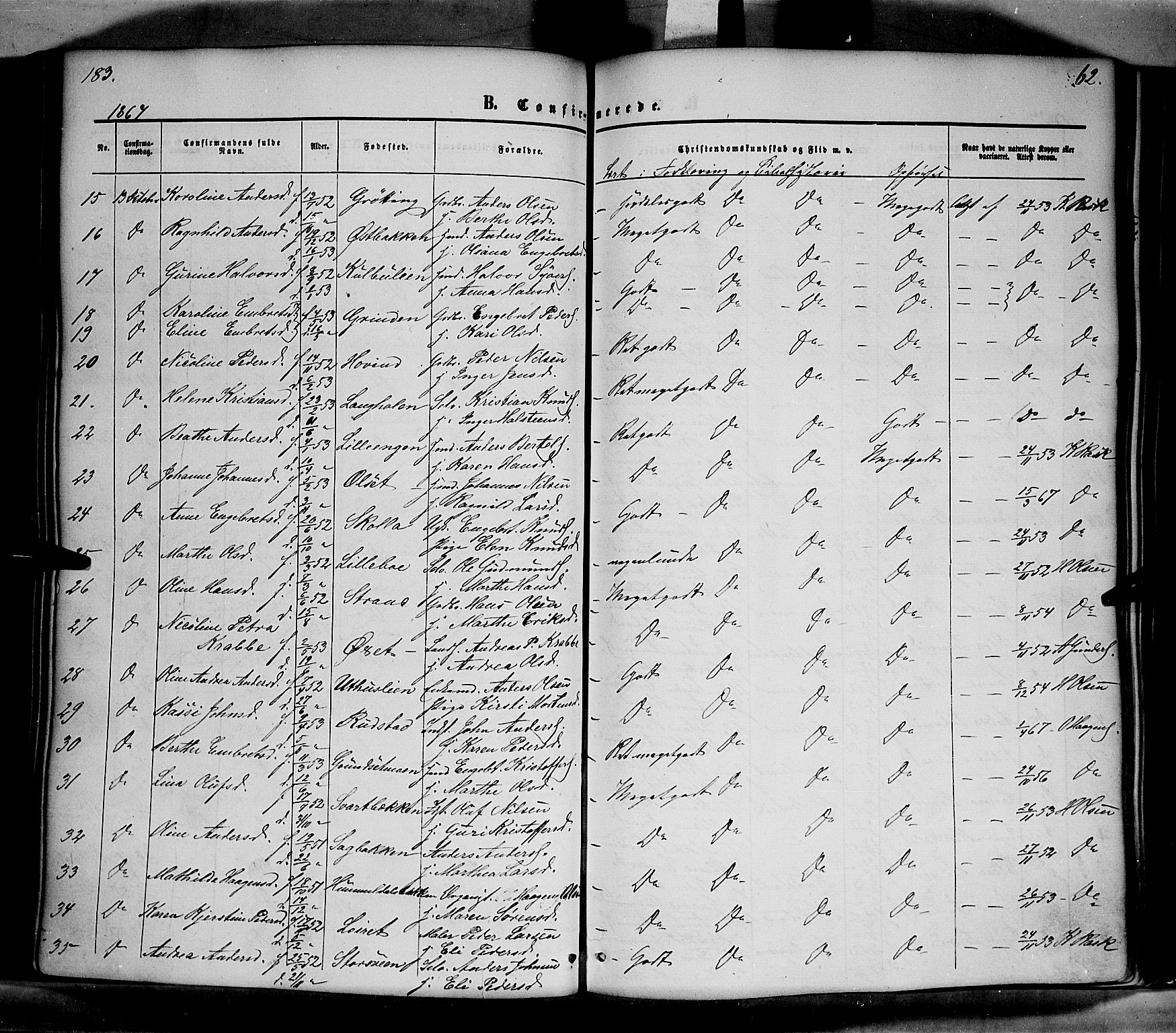 Elverum prestekontor, AV/SAH-PREST-044/H/Ha/Haa/L0010: Parish register (official) no. 10, 1857-1868, p. 183