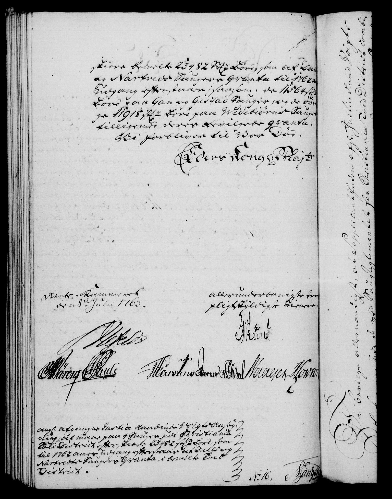 Rentekammeret, Kammerkanselliet, RA/EA-3111/G/Gf/Gfa/L0045: Norsk relasjons- og resolusjonsprotokoll (merket RK 52.45), 1763, p. 328