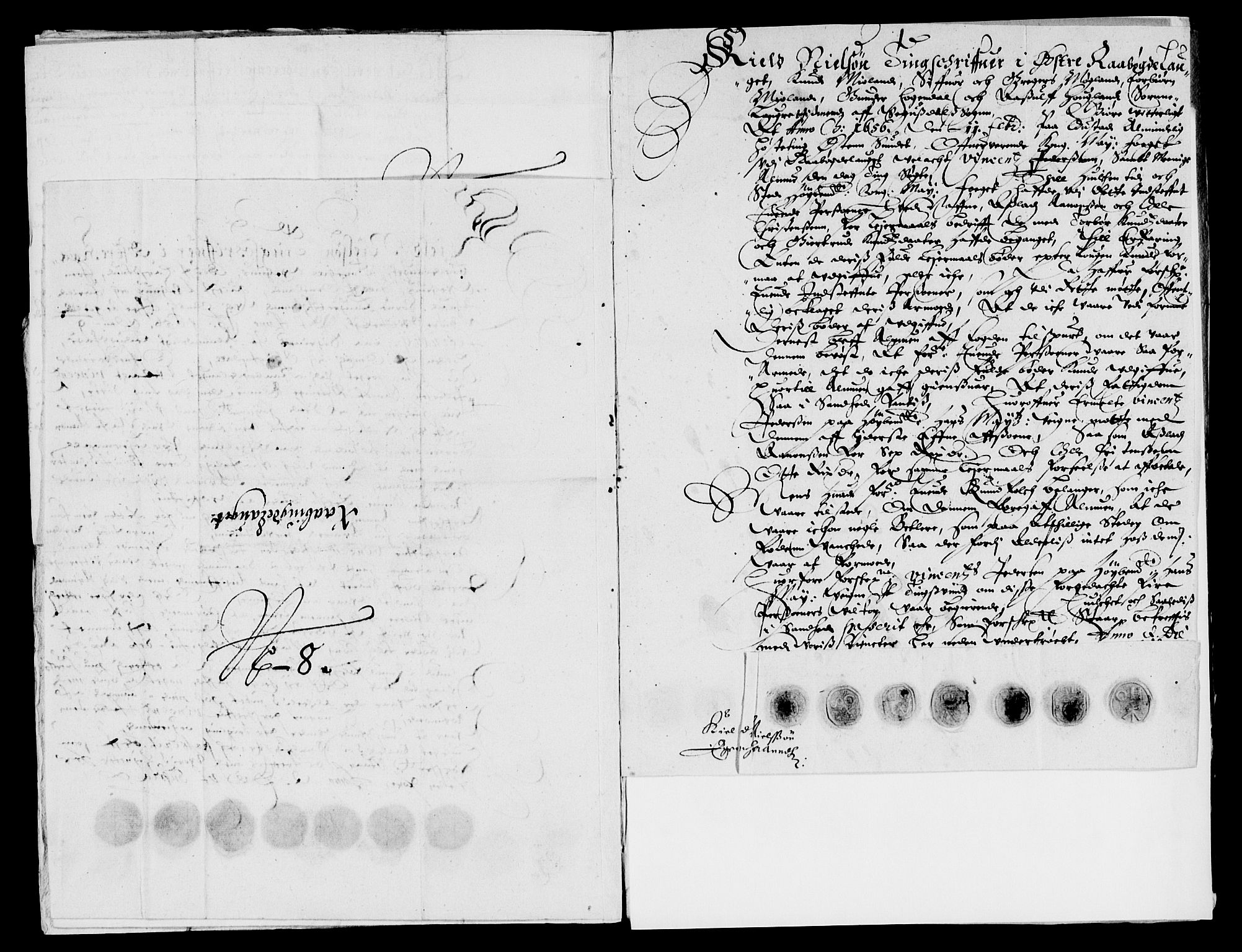 Rentekammeret inntil 1814, Reviderte regnskaper, Lensregnskaper, AV/RA-EA-5023/R/Rb/Rbq/L0043: Nedenes len. Mandals len. Råbyggelag., 1654-1656