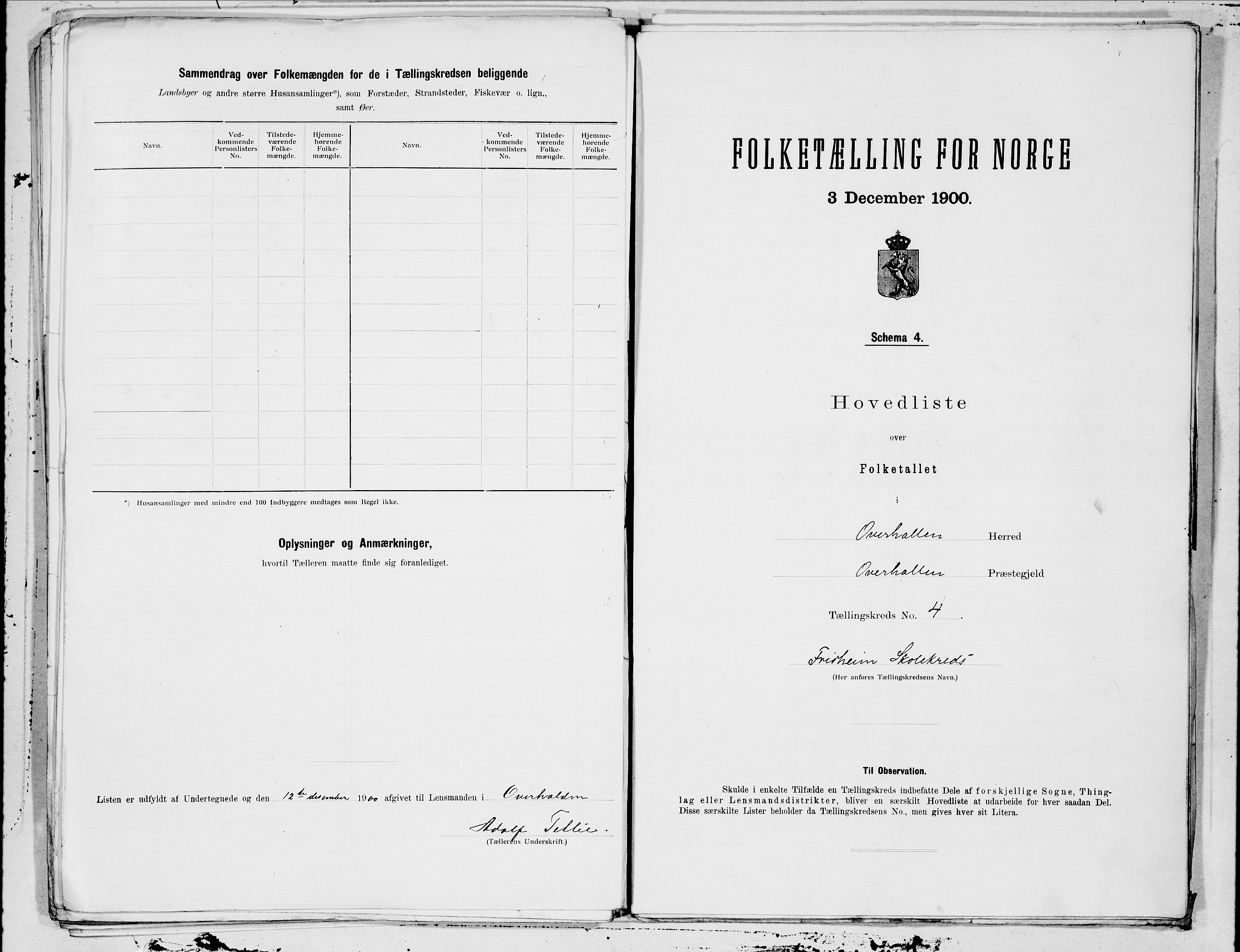 SAT, 1900 census for Overhalla, 1900, p. 8