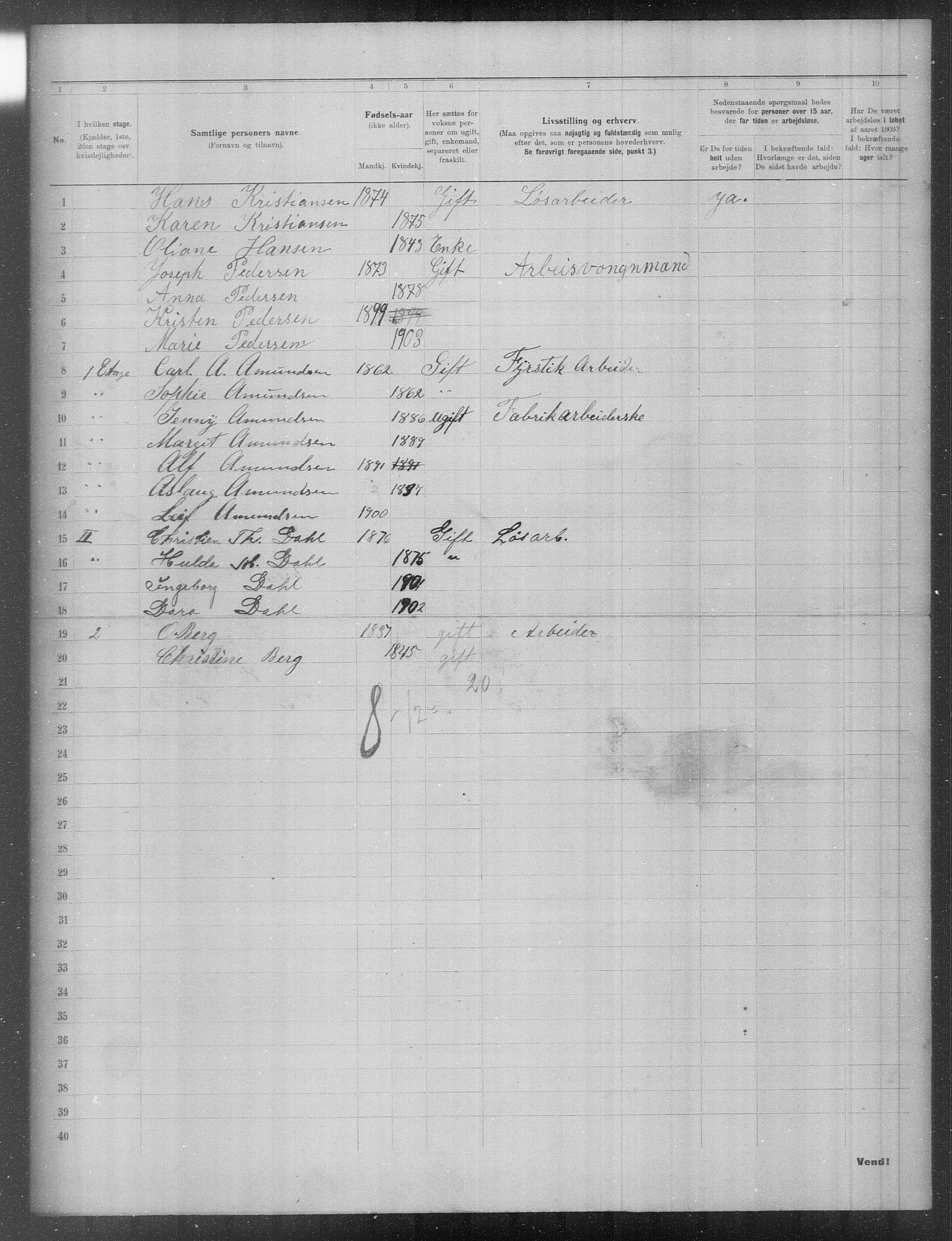 OBA, Municipal Census 1903 for Kristiania, 1903, p. 14572