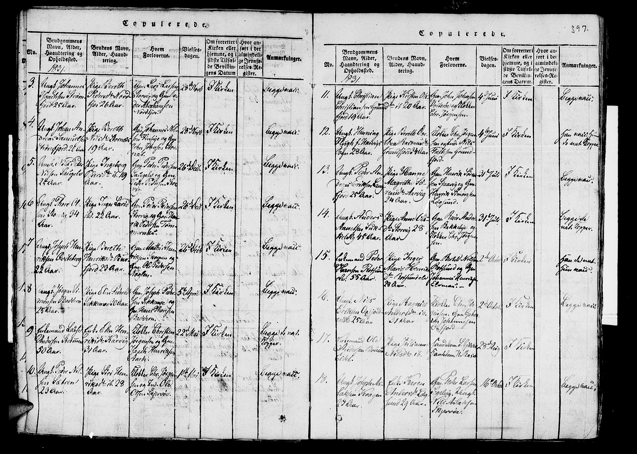 Skjervøy sokneprestkontor, SATØ/S-1300/H/Ha/Haa/L0004kirke: Parish register (official) no. 4, 1820-1838, p. 396-397