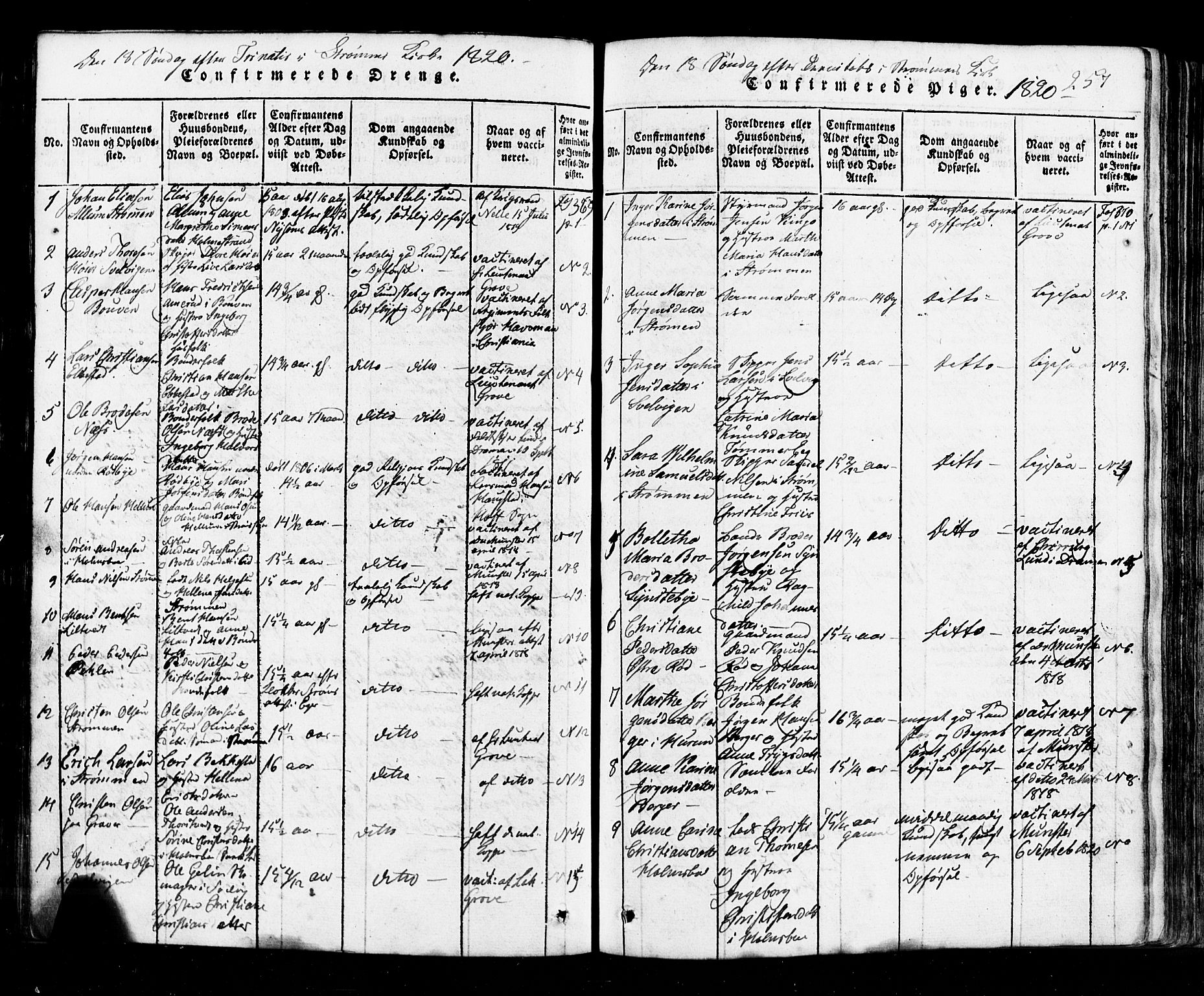 Hurum kirkebøker, SAKO/A-229/G/Ga/L0001: Parish register (copy) no. I 1, 1816-1826, p. 257