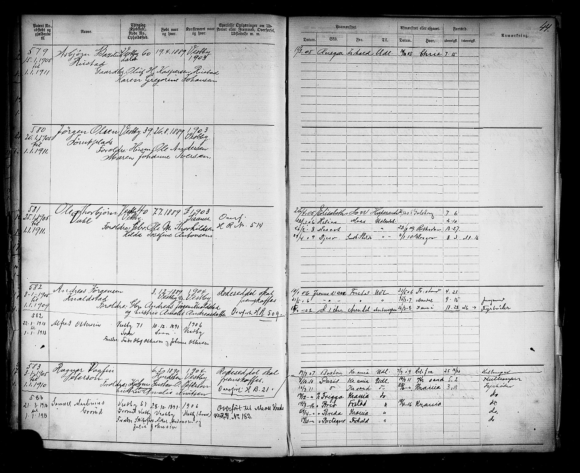 Son mønstringskontor, AV/SAO-A-10569e/F/Fc/Fca/L0003: Annotasjonsrulle, 1883-1911, p. 47