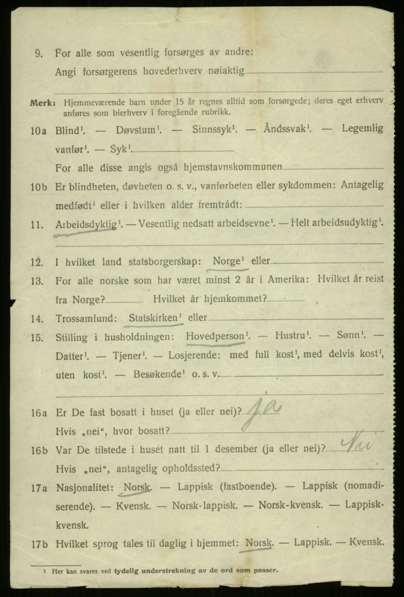 SATØ, 1920 census for Harstad, 1920, p. 8975