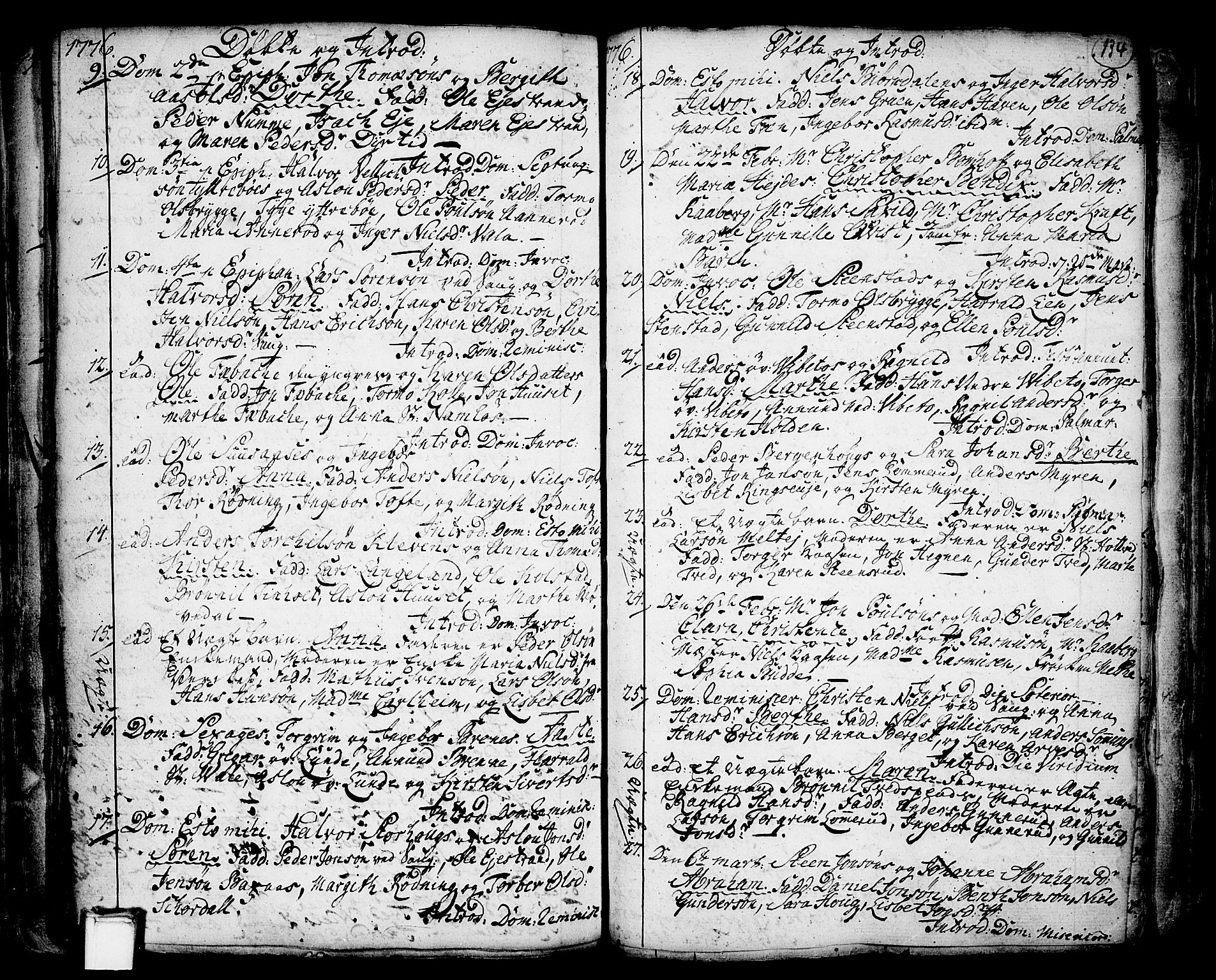 Holla kirkebøker, SAKO/A-272/F/Fa/L0001: Parish register (official) no. 1, 1717-1779, p. 134
