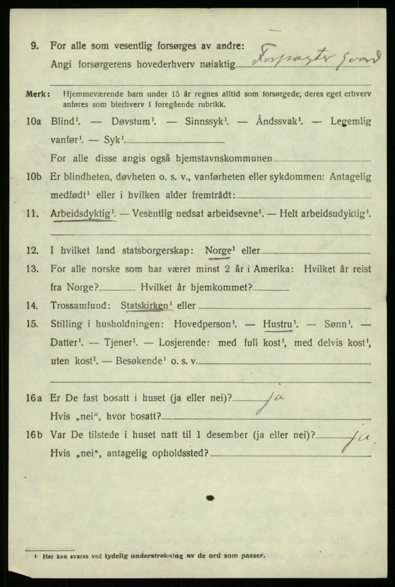 SAB, 1920 census for Bruvik, 1920, p. 8507