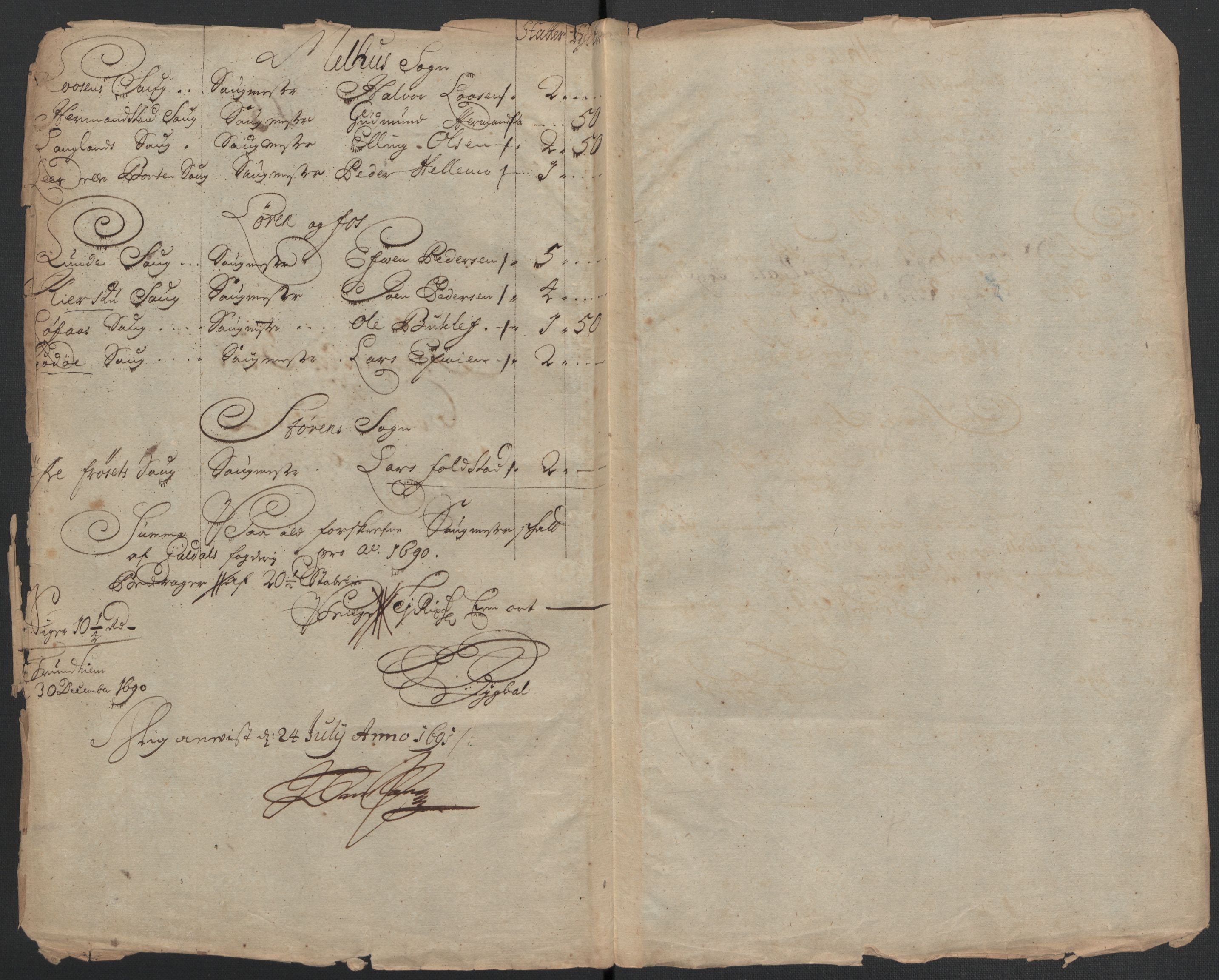 Rentekammeret inntil 1814, Reviderte regnskaper, Fogderegnskap, AV/RA-EA-4092/R59/L3940: Fogderegnskap Gauldal, 1689-1690, p. 236