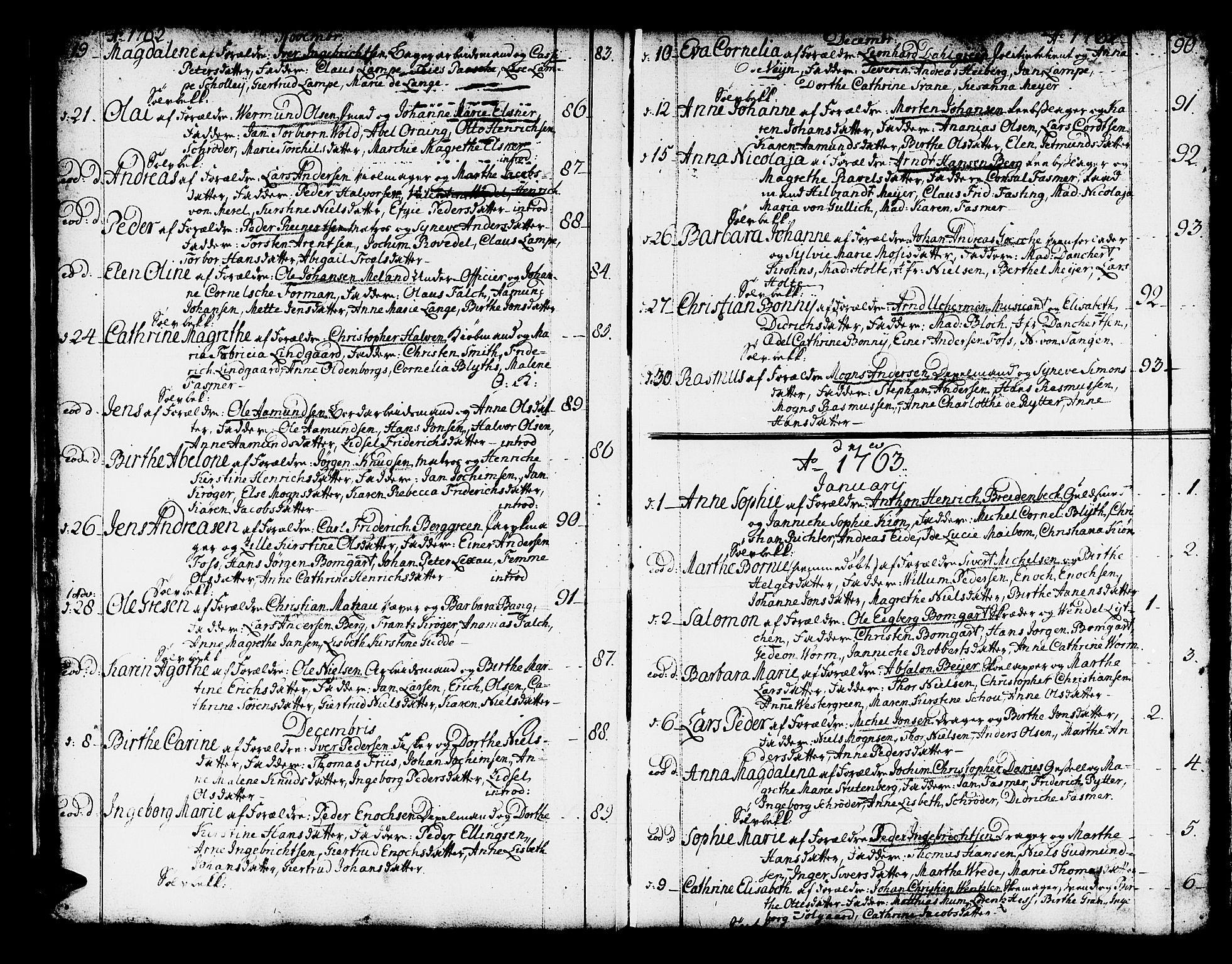 Domkirken sokneprestembete, SAB/A-74801/H/Haa/L0003: Parish register (official) no. A 3, 1758-1789, p. 58-59