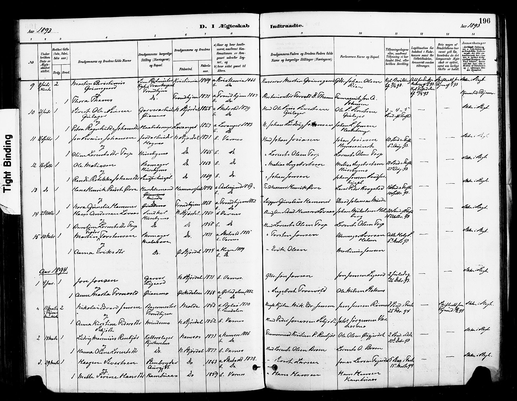 Ministerialprotokoller, klokkerbøker og fødselsregistre - Nord-Trøndelag, SAT/A-1458/709/L0077: Parish register (official) no. 709A17, 1880-1895, p. 196