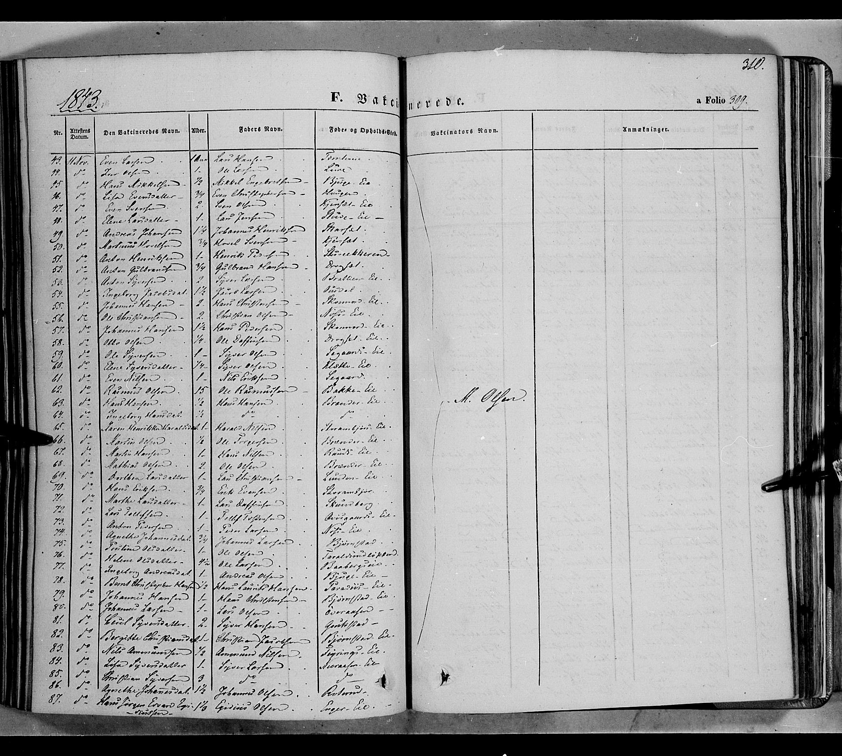 Biri prestekontor, SAH/PREST-096/H/Ha/Haa/L0005: Parish register (official) no. 5, 1843-1854, p. 310