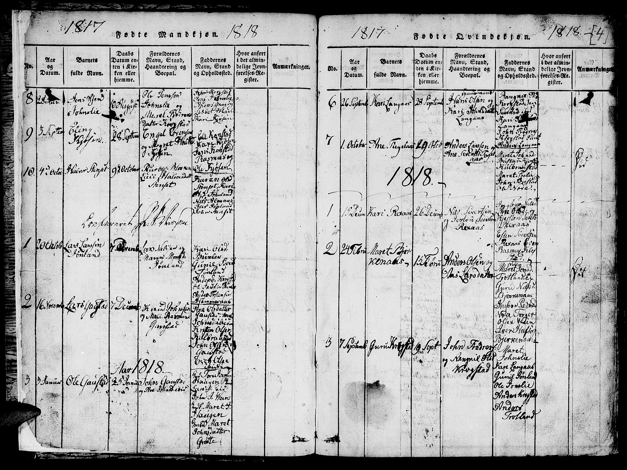 Ministerialprotokoller, klokkerbøker og fødselsregistre - Sør-Trøndelag, SAT/A-1456/694/L1130: Parish register (copy) no. 694C02, 1816-1857, p. 4