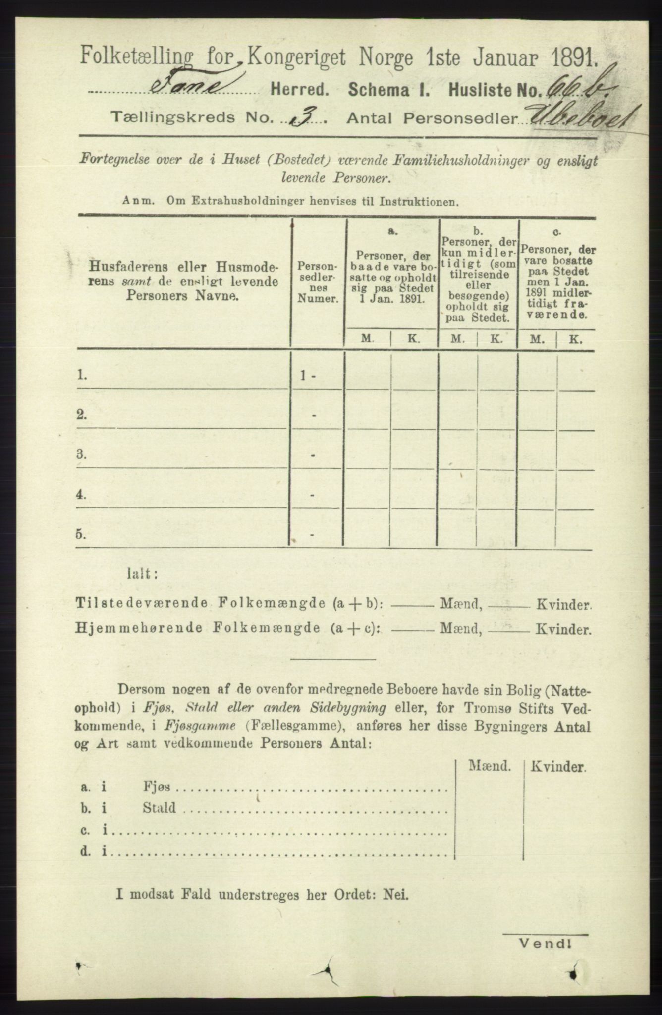 RA, 1891 census for 1249 Fana, 1891, p. 862