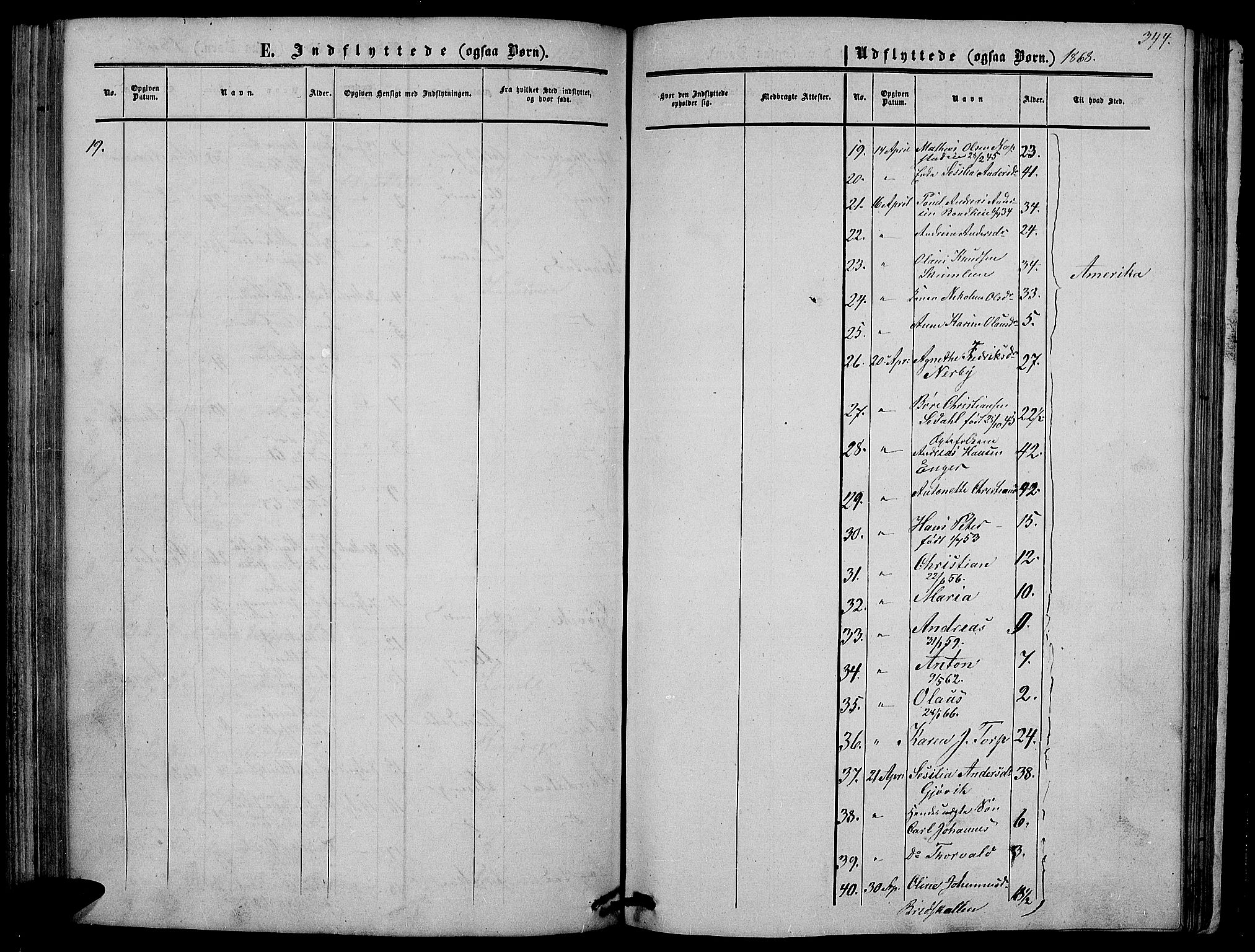 Vardal prestekontor, SAH/PREST-100/H/Ha/Hab/L0005: Parish register (copy) no. 5, 1854-1868, p. 344