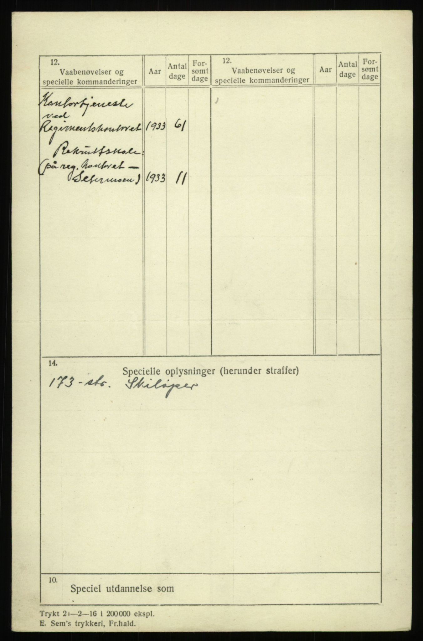 Forsvaret, Troms infanteriregiment nr. 16, AV/RA-RAFA-3146/P/Pa/L0017: Rulleblad for regimentets menige mannskaper, årsklasse 1933, 1933, p. 176