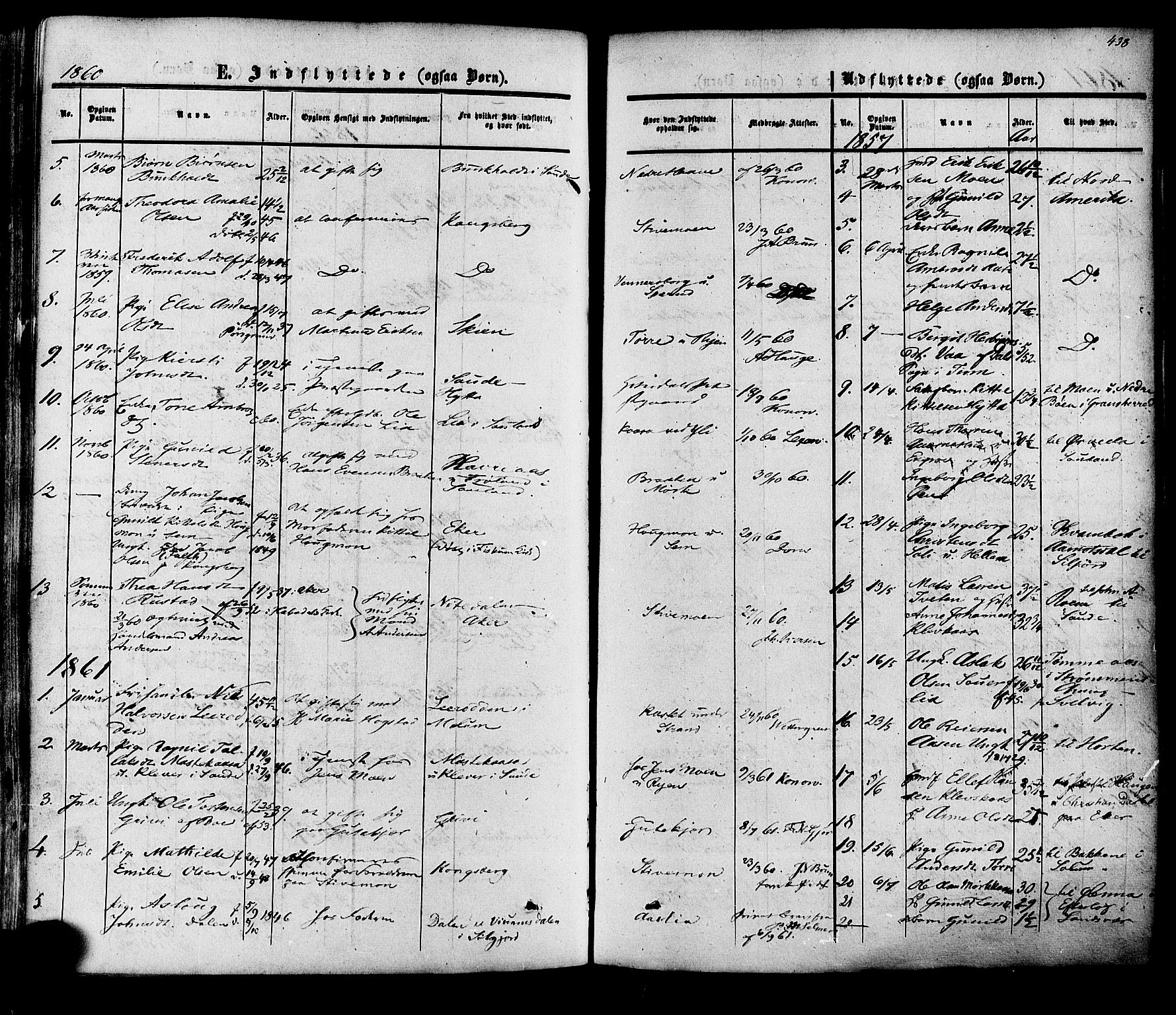 Heddal kirkebøker, SAKO/A-268/F/Fa/L0007: Parish register (official) no. I 7, 1855-1877, p. 438