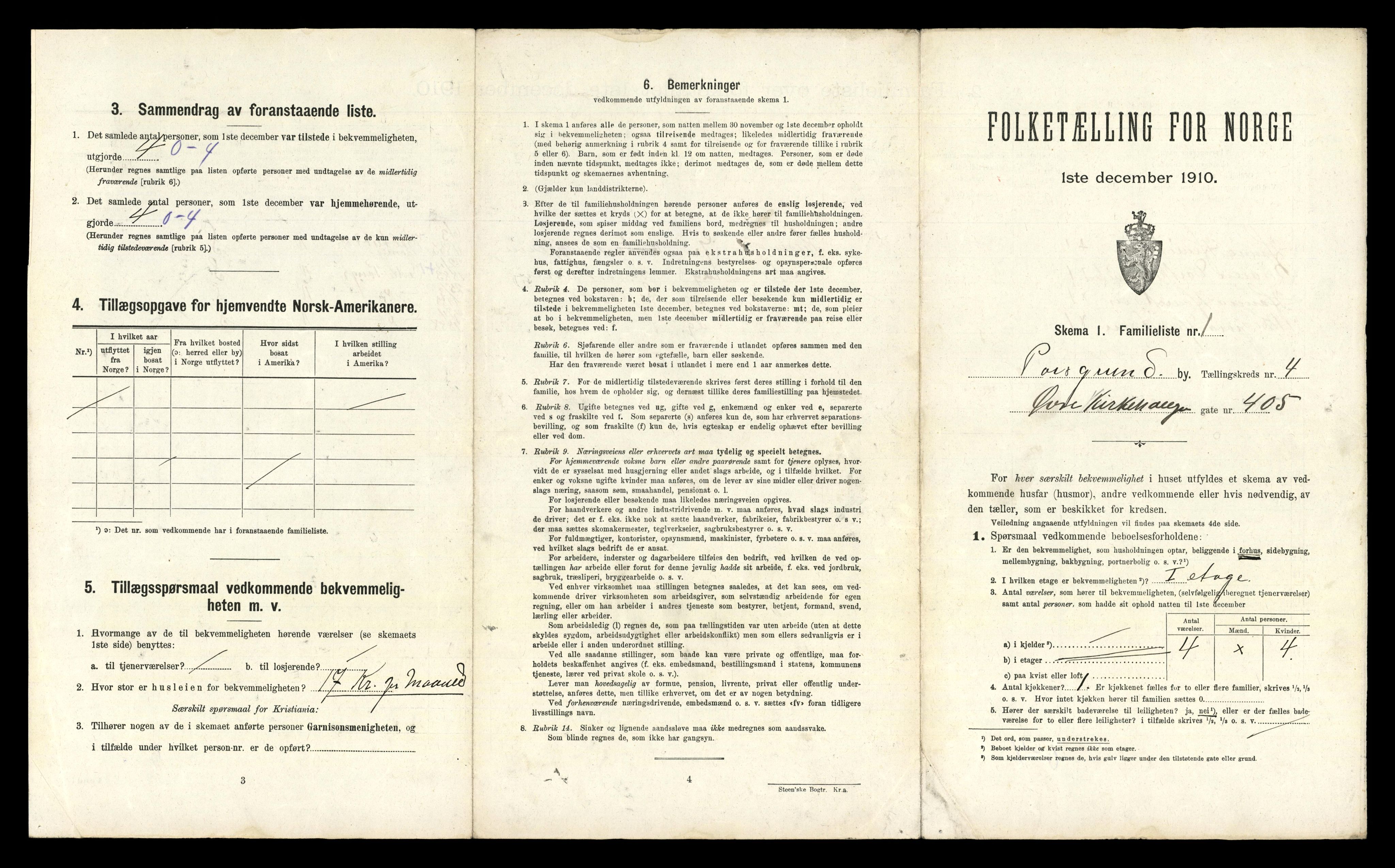 RA, 1910 census for Porsgrunn, 1910, p. 2950